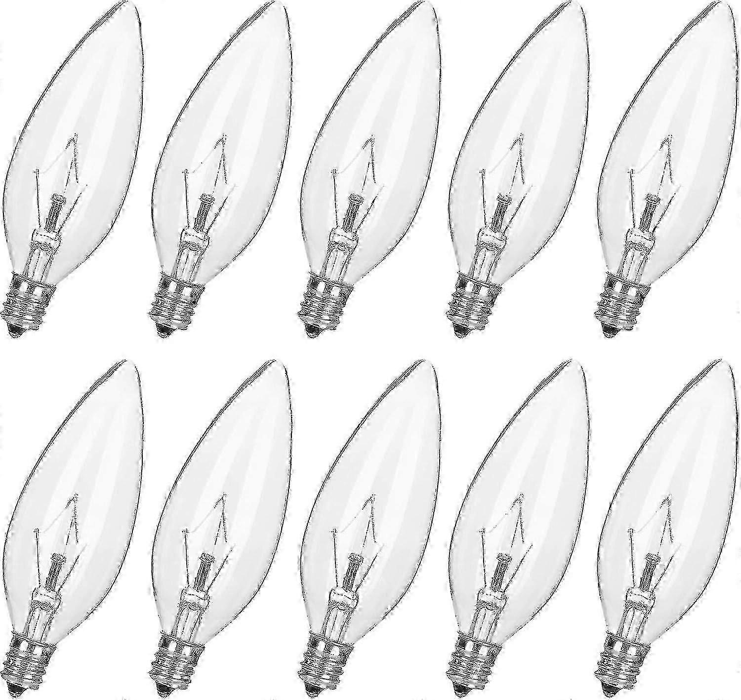 10 Pack 60w 120v E12 Base B10 Ctc Glødepærer Klar Pærer, Gennemsigtige Stearinlys Pærer For-yuyu SZRH A-V