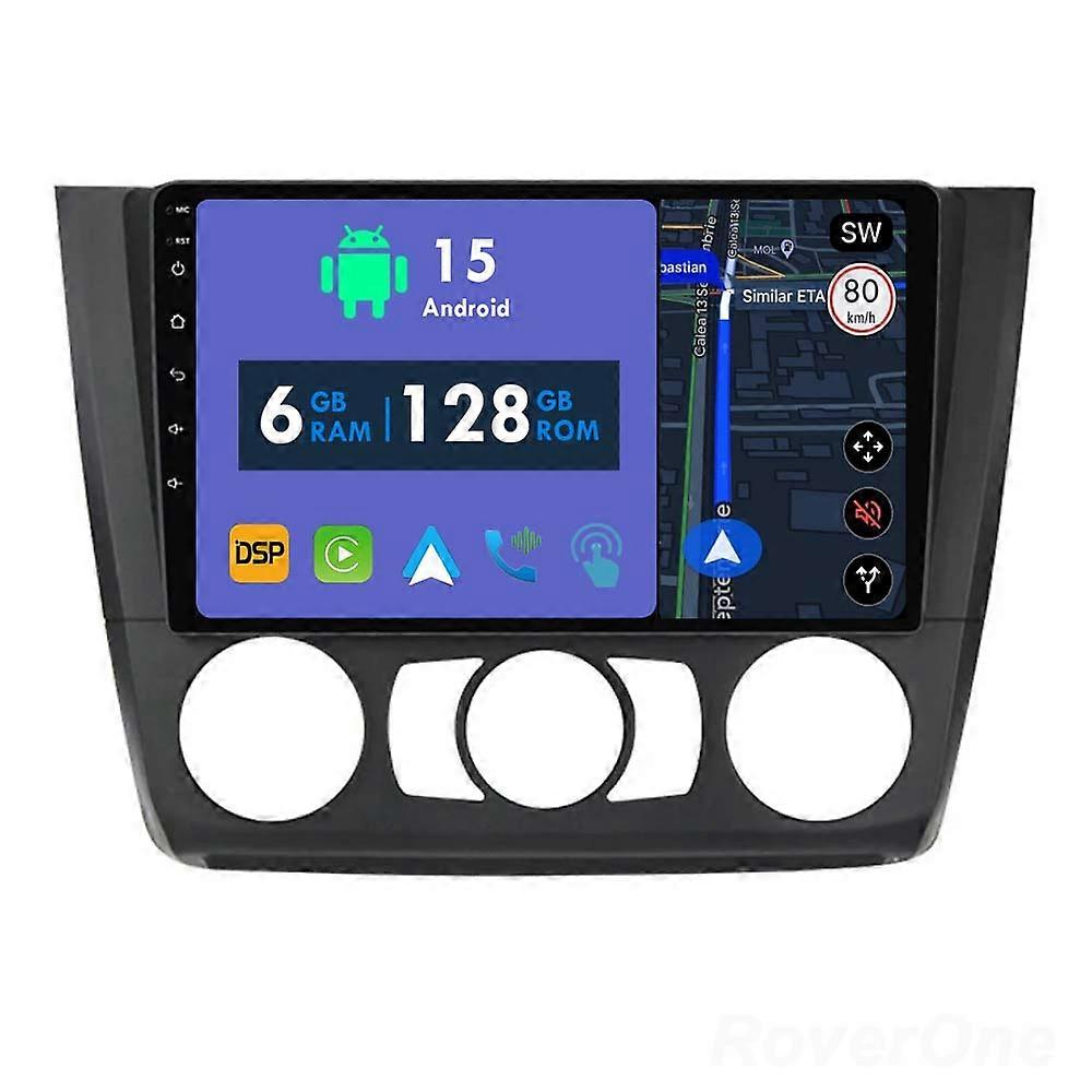 Car Radio 6G+128G CarPlay GPS Navigation Head Unit for BMW 1 Series E81 E82 E87 E88 2004-2011 MT Android Auto Bluetooth Stereo Touch Screen