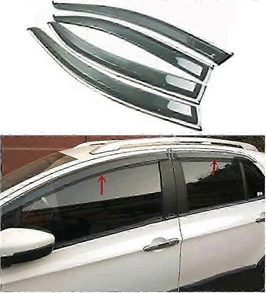 4 buc deflectoare de vânt auto pentru Citroen C5 Aircross 2017-2021, vizieră pentru geamuri laterale Sun Rain Guard Set rezistent la vânt