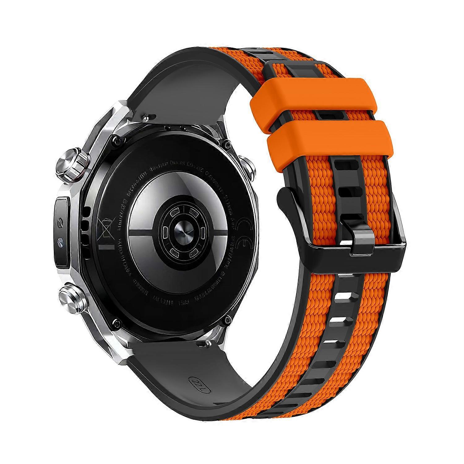 22mm Replacement Strap for Huawei Watch GT 6 6 Pro 5 5 Pro 4 3 2 46mm Striped Design Dual Color Sili