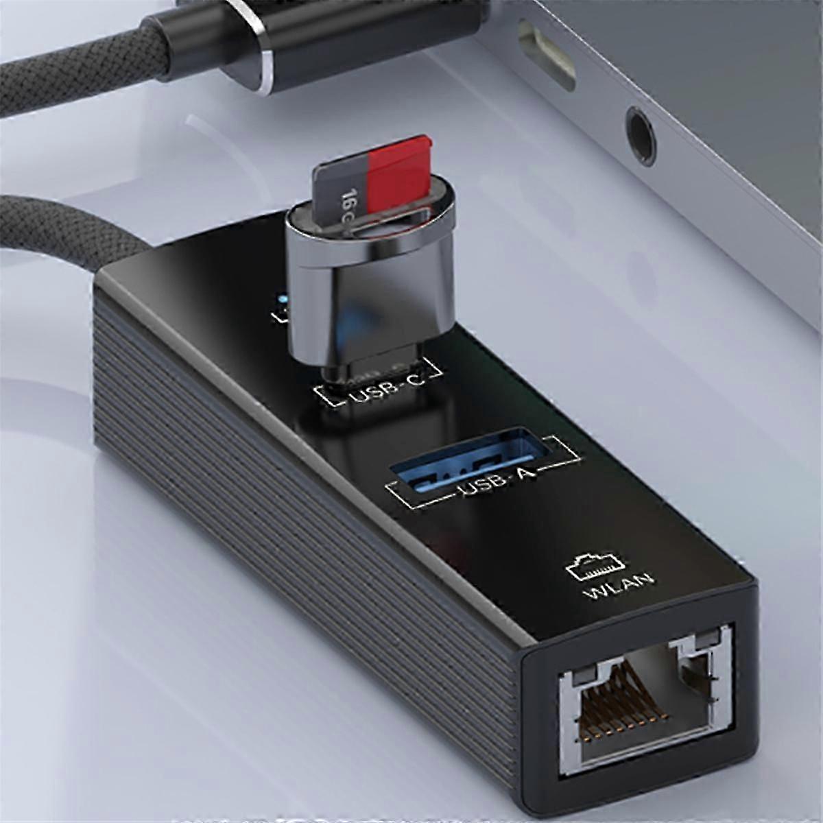 Wired Network Card Type-C to 3.0HUB 100M Network Card Mobile Phone Tablet Notebook Desktop RJ45