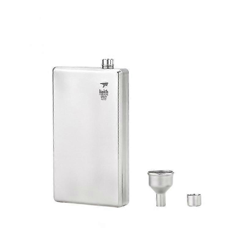 Pure Titanium Square Hip Flask