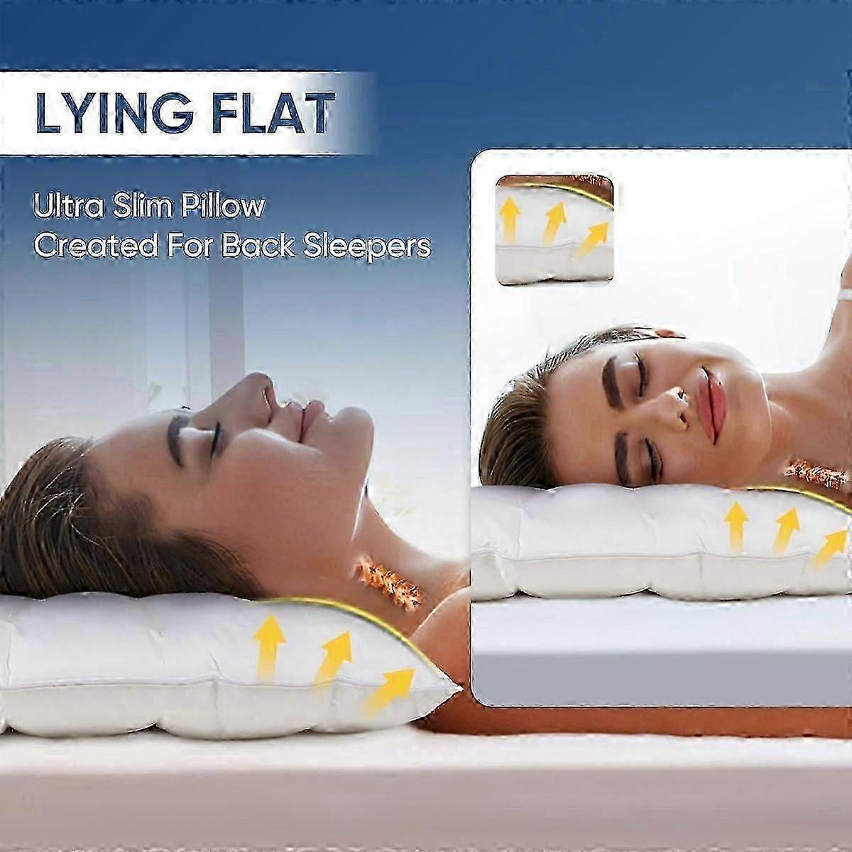 Ultra-thin Pillow for Abdominal Sleepers, Improves Sleep Quality