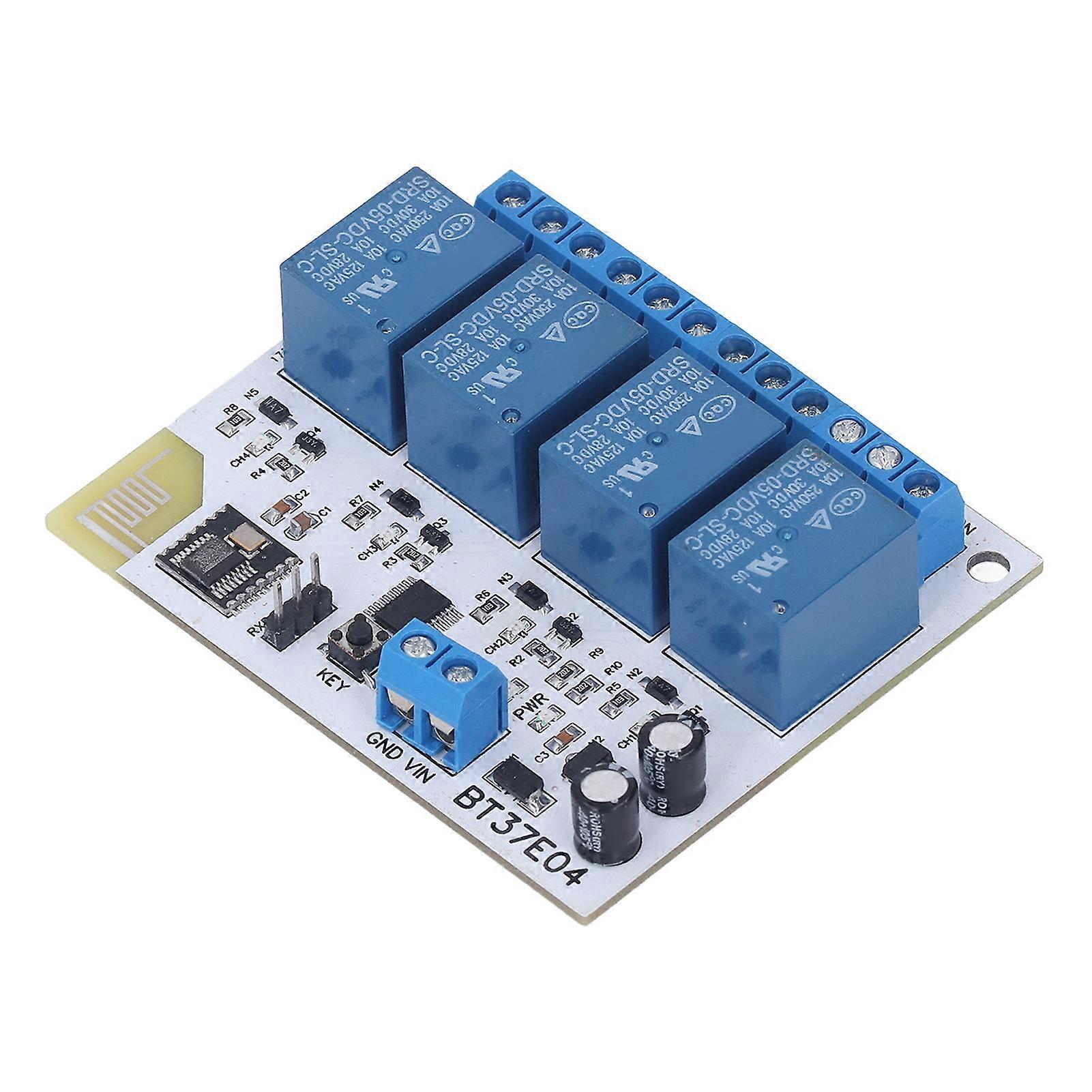 4 Channel Bluetooth Relay Control Module Anti Interference 2.4G RF Remote Control Relay Panel DC5V 