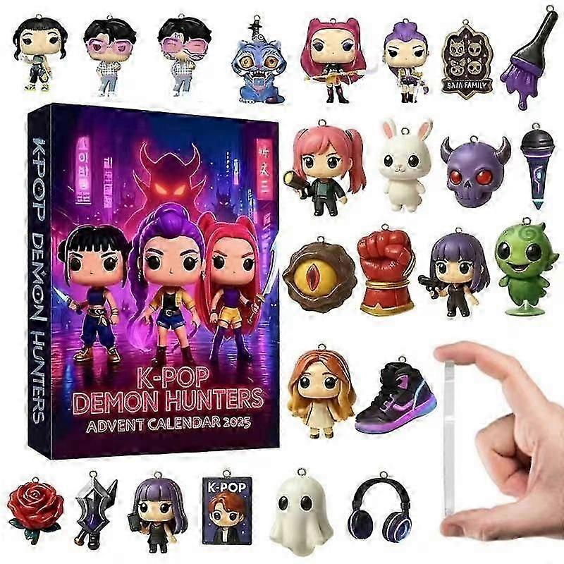 25-26 Kpop Demon Hunters Advent Calendar 2025 Συλλεκτικό 2D Ακρυλικό Μενταγιόν Χριστουγεννιάτικο Δέντρο Διακόσμηση Δώρων Χριστουγέννων