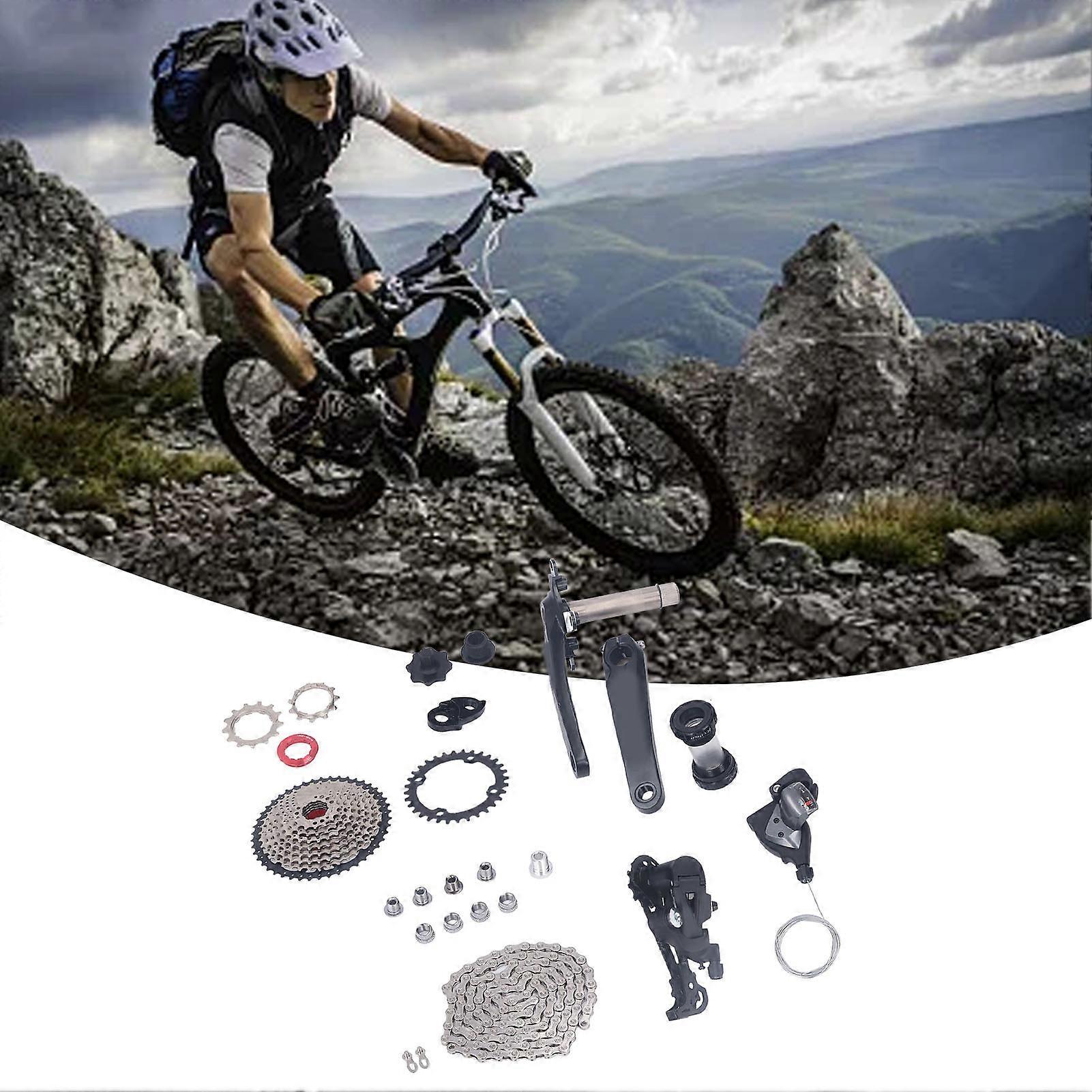 10 Speed Groupset 10 Speed 46T Cassette Crank Arm Bottom Bracket Thumb Shifter Rear Derailleur Set 32T Cassette Sprocket 