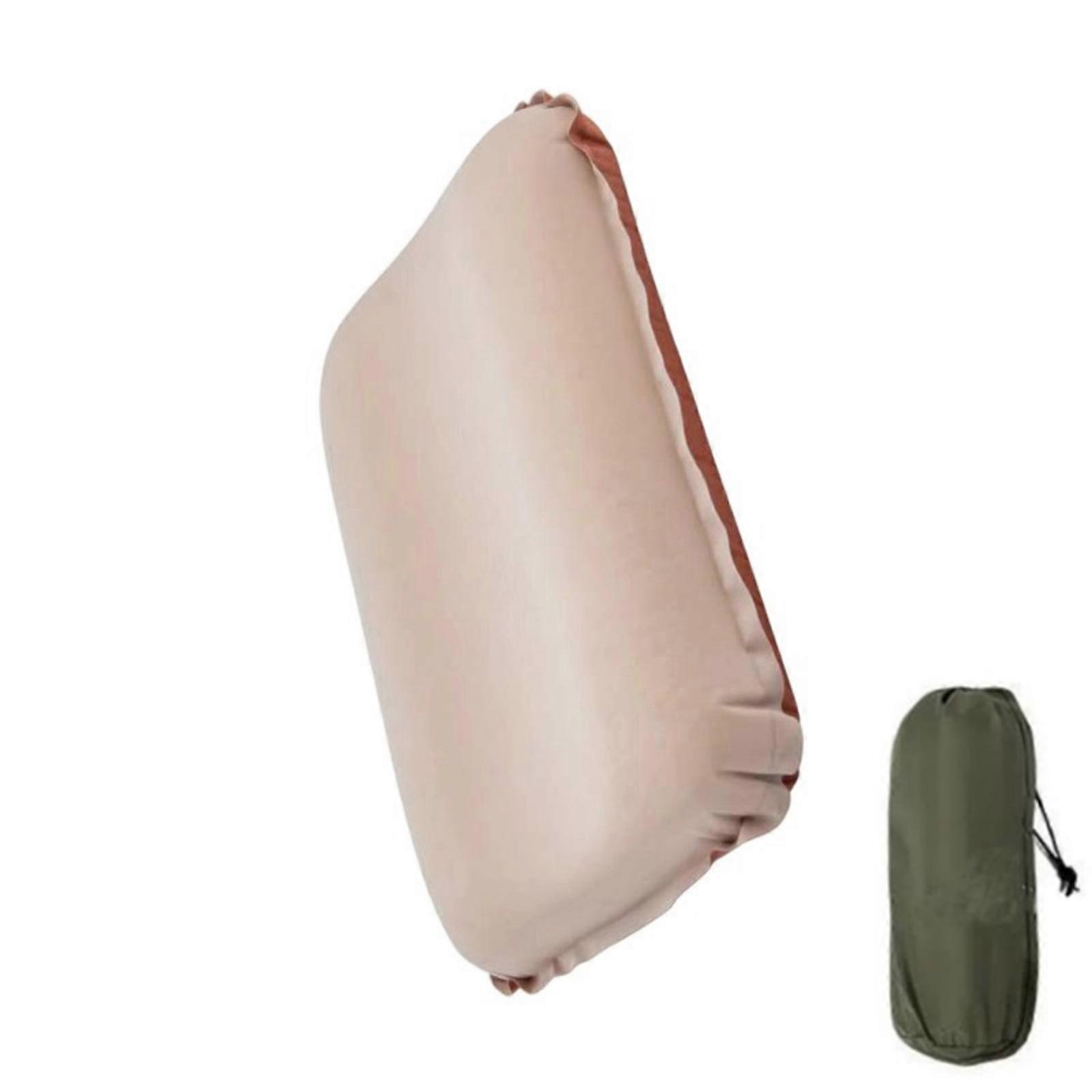 Dense Stadium Pillow With Against Slip Bottom Auto Inflation Plan Permanent Memory Spume For Bleachers Camping Beach  White