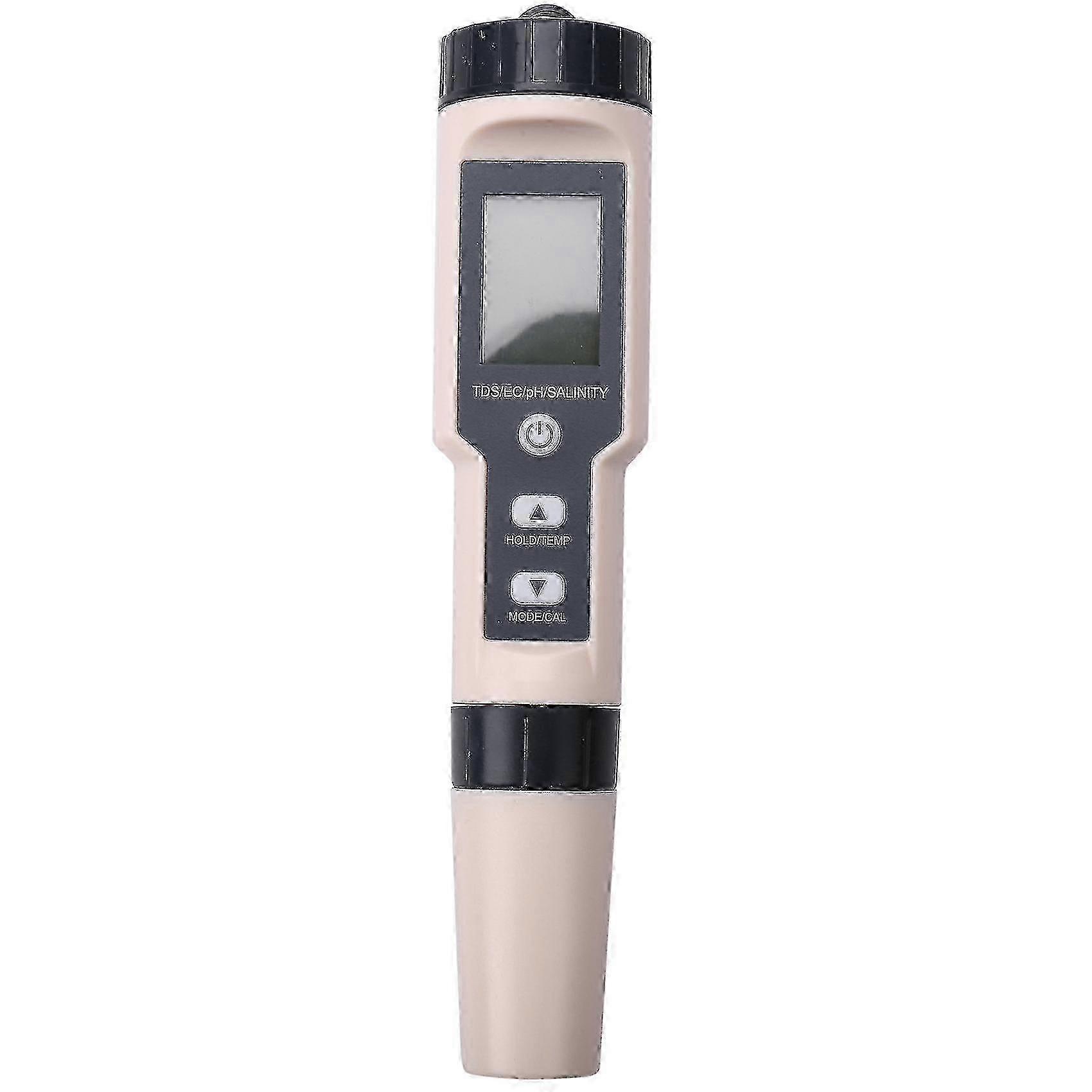 Digital 5-in-1 TDS/pH/Salinity/Temperature Meter Water Quality Monitor Tester for Pools and Drinking Water