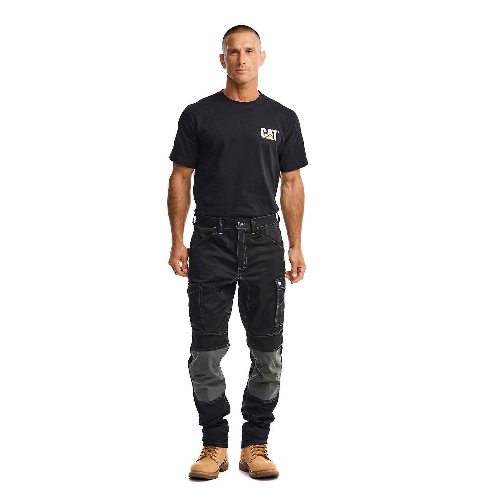 Caterpillar Essential Knee Pocket Stretch Holster Polyester Men's Black Outdoor Trousers