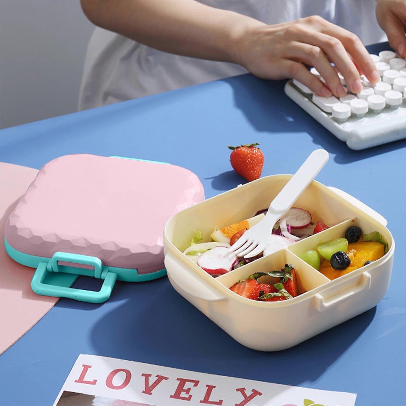 Yonrjhukm Portable Lunch Box with Compartments Microwaveable Student Lunch Box Work Lunch Box