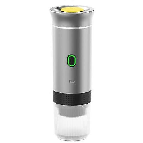 Portable Espresso Machine, Wireless Cordless Travel Espresso Maker, Rechargeable Camping Coffee Maker, Silver Finish