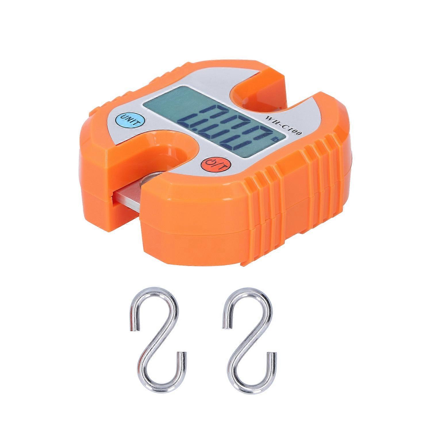Mini Crane Scale Weighing Hook Hanging Tool with Double Accuracy Display 150kg C100Orange
