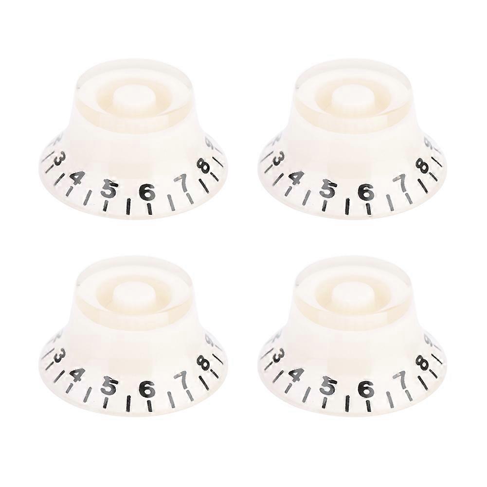 4 PCS Speed Tone Volume Control Knobs for EPI LP Electric Guitar (White  Black)