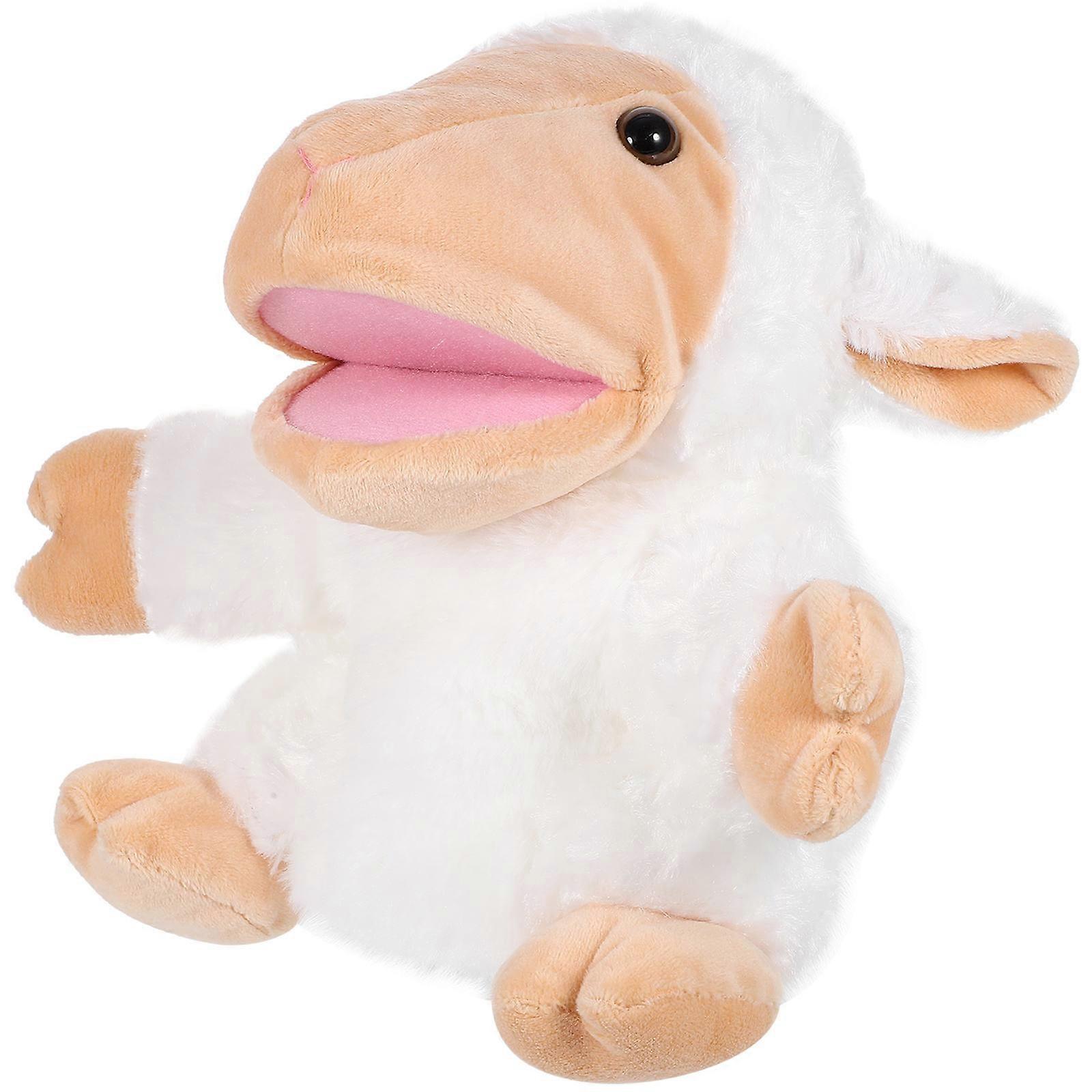 Interactive Hand Puppet Toy Sheep Plush for Storytelling with Kids