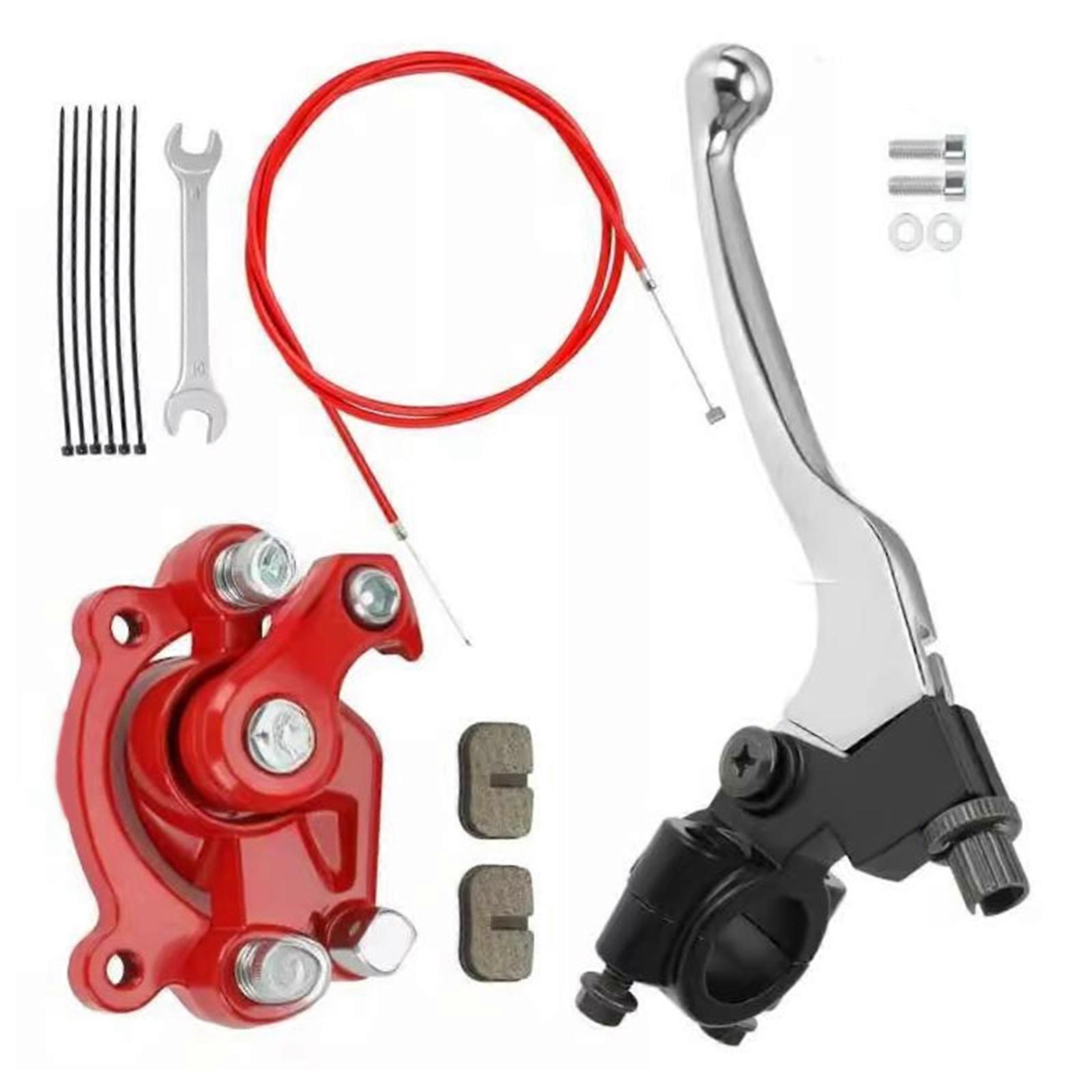 Left Hand Clutch Lever For 79cc To 100cc Engines Tool Free Assembly Corrosion Resistant Metal Motorcycle Customization Part  Red