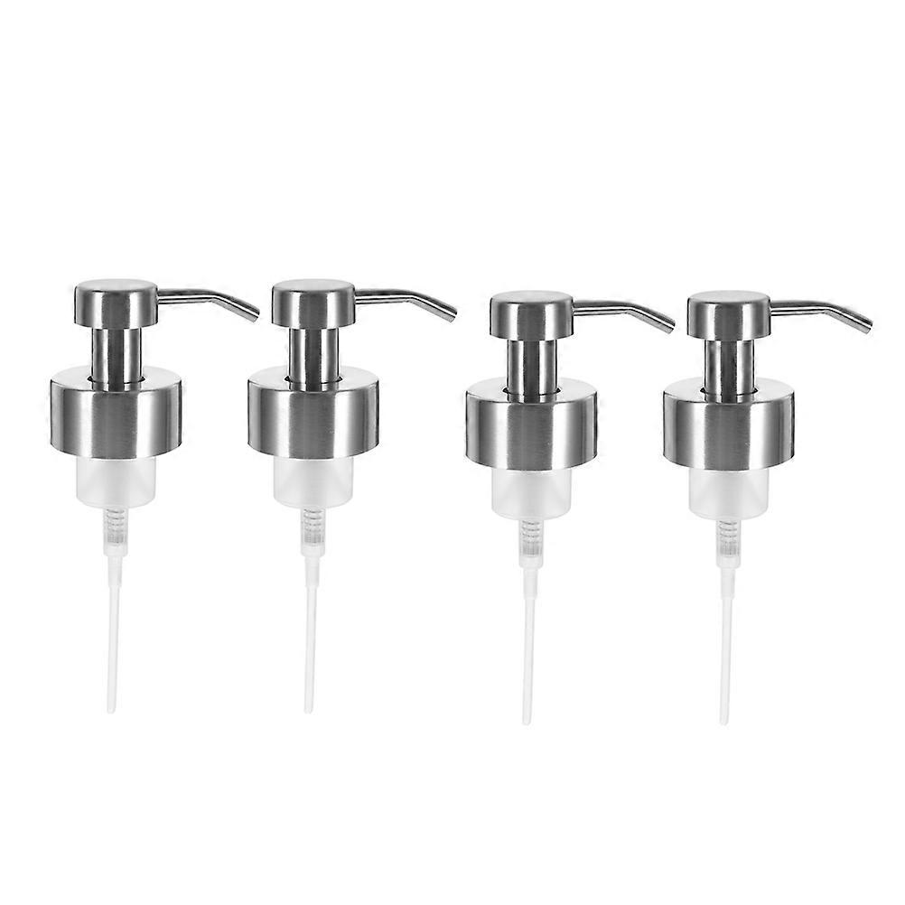 Durable Stainless Steel Soap Dispenser Pump Replacement Head 4Pcs for Kitchen