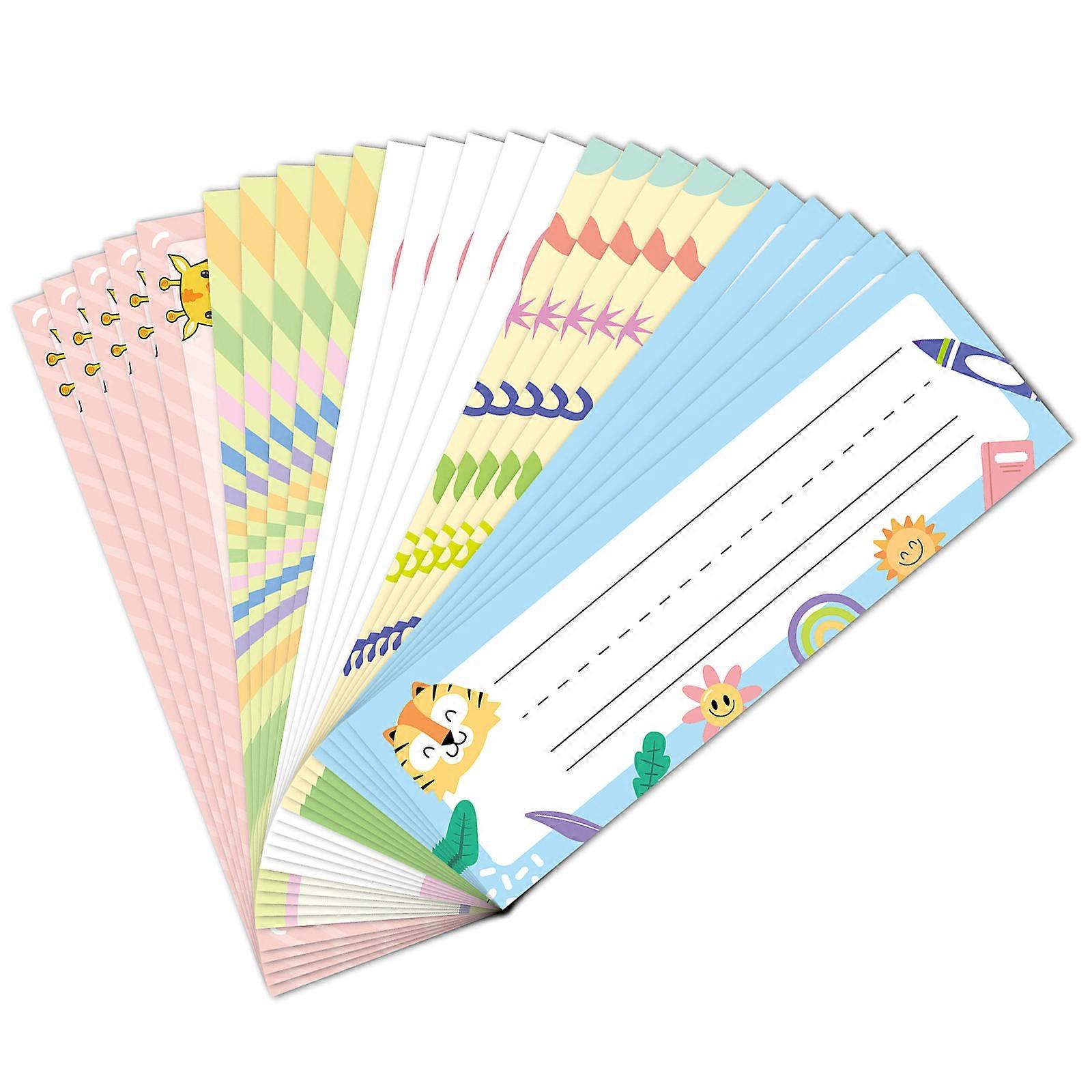 25 Sheets Teacher Desk Nameplates Desk Name Labels Classroom Name Plate, Kindergarten Name Plate Multicolor
