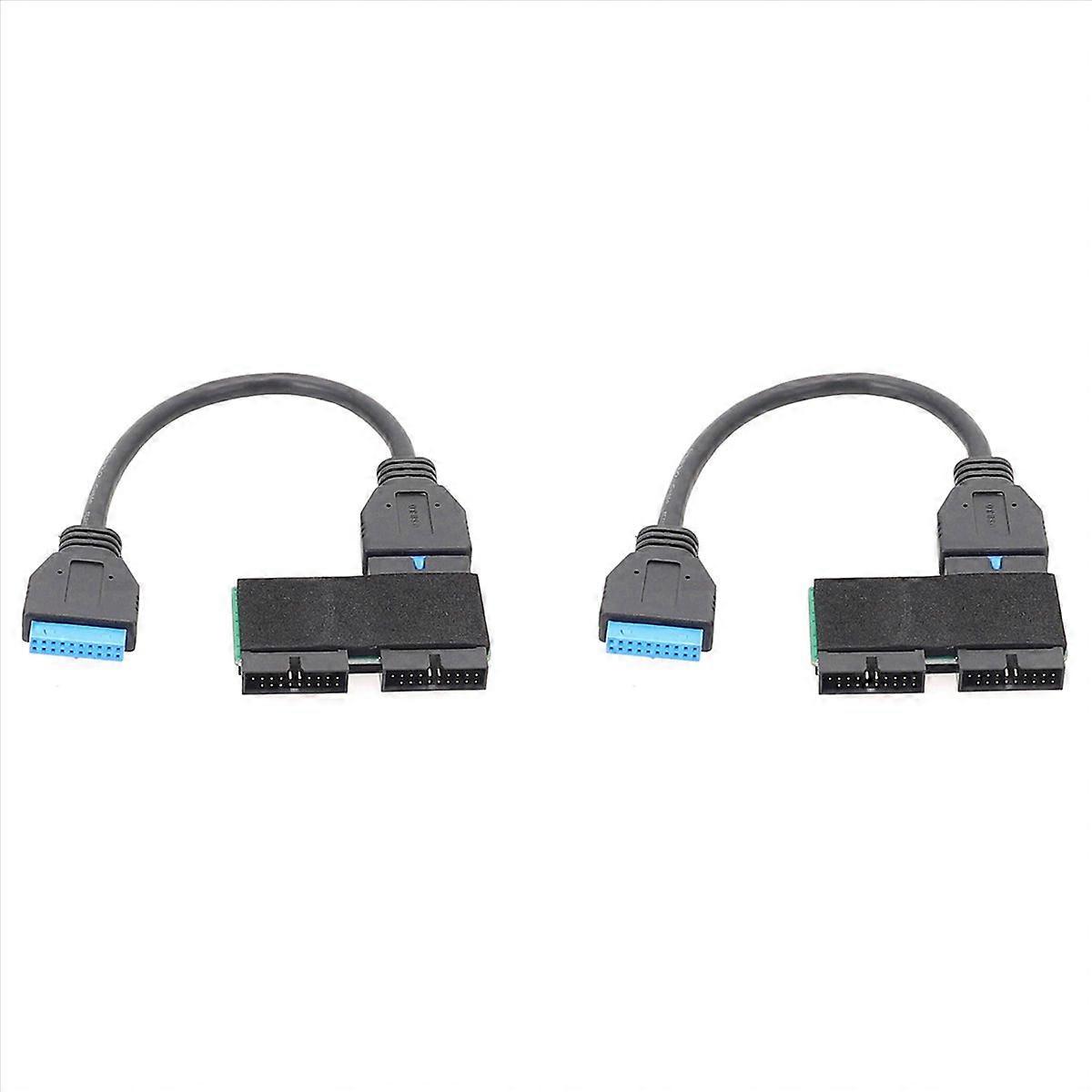 2X USB 3.0 19Pin HUB with Chip Modular Cable Design Motherboard Data Extension Cable