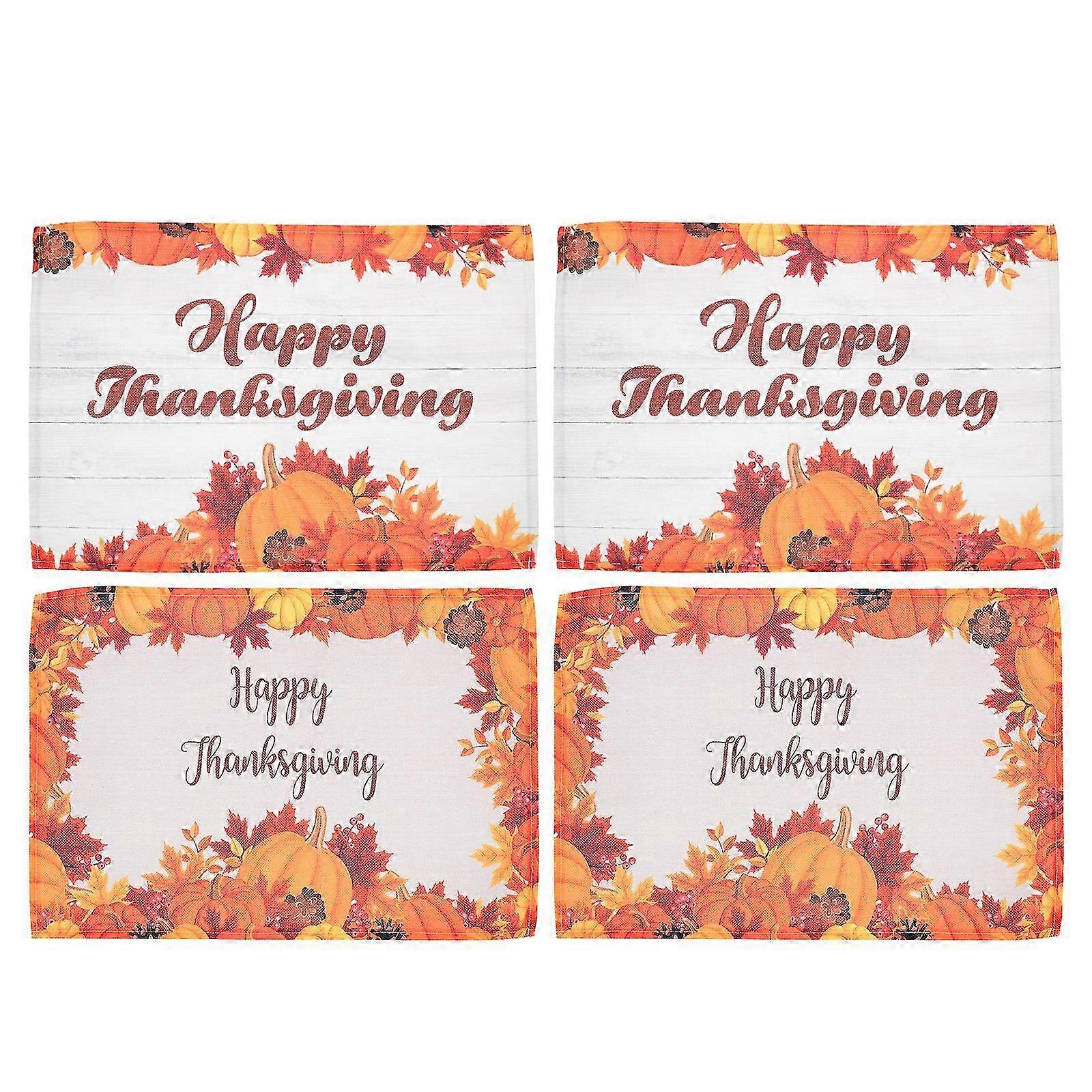 4 Pcs Desk Topper Maple Leaves Table Placemats Thanksgiving Table Centerpiece Xmas Dish Mat