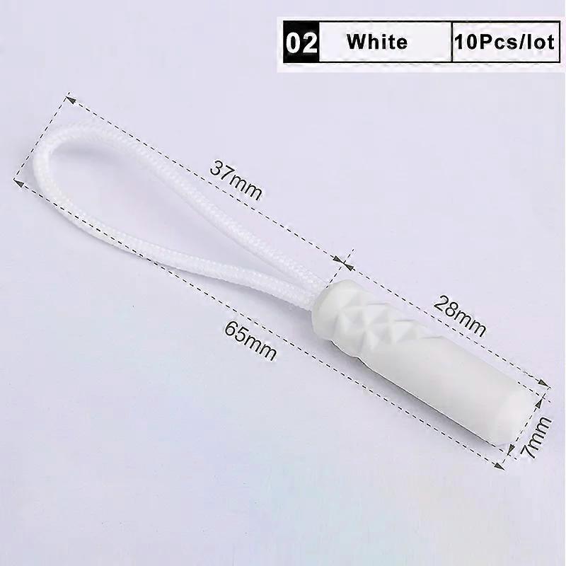 10Pcs Zippers Pull Puller End Fit Rope Zipper Pull Replacement Zipper Tab Tag Cord Extension Fixer Backpack Suitcase Zipper Cord