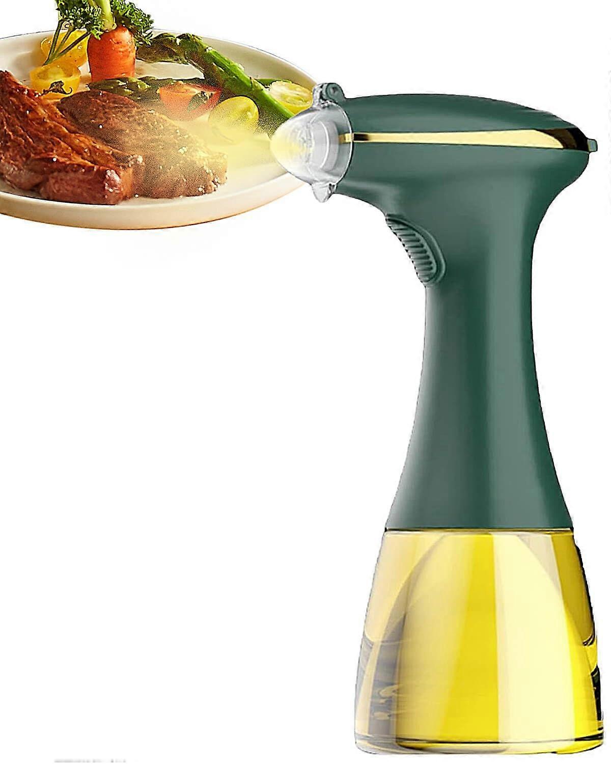 USB Rechargeable Electric Oil Sprayer 350ml with Precise Control for Cooking, Salad, Air Fryer, Baking – Green