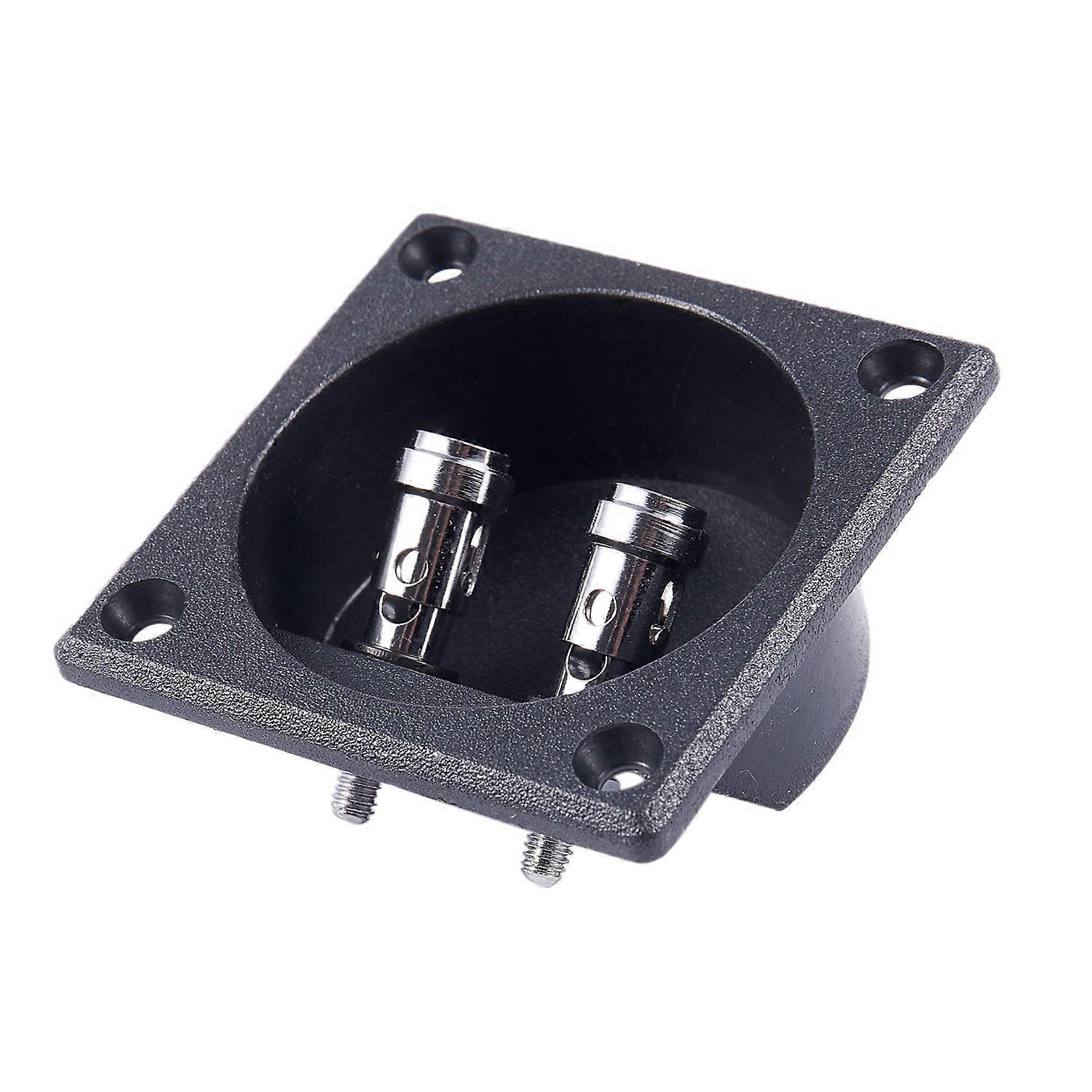 6X Square Shape Double Binding Post Type Speaker Box Terminal Cup Black