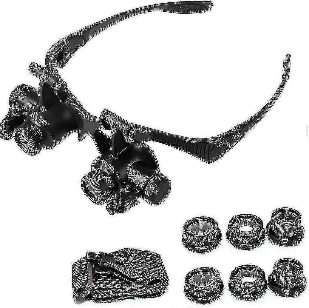 Magnifier With Led Light, Head Mounted Illuminated Magnifier