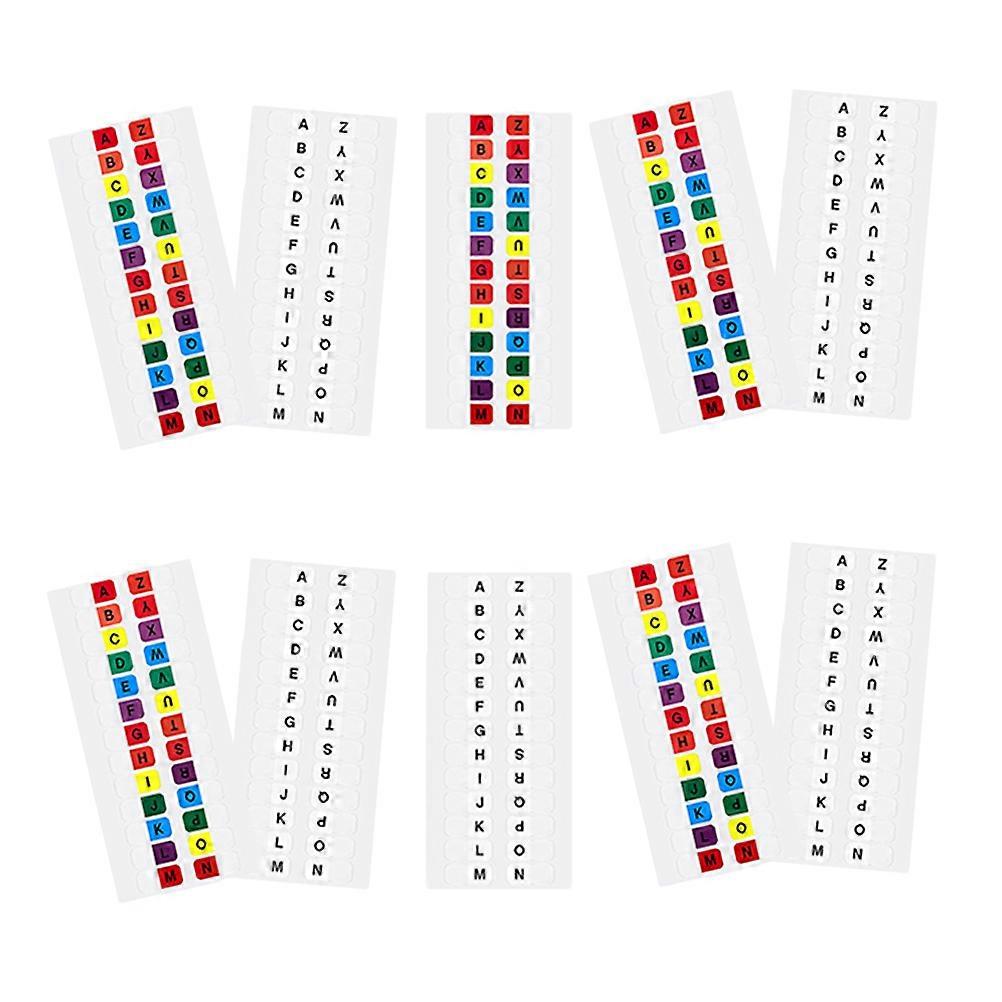 10 Sheets Colorful Alphabet Tabs Notepad Page Markers Small Sticky Tabs File Guides