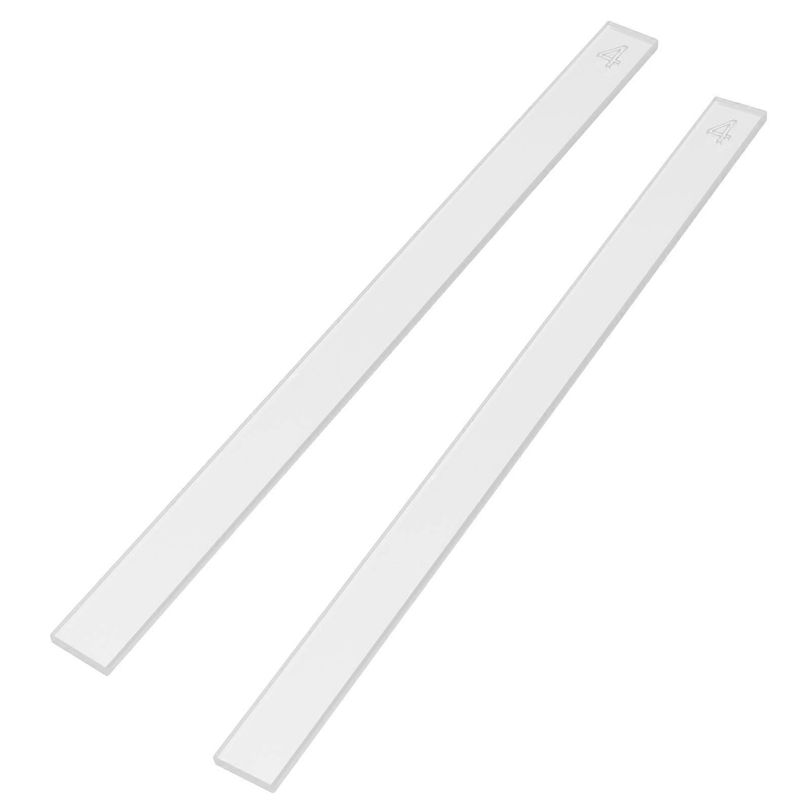 Acrylic Dough Thickness Ruler for Precise Cookie Measurement 2Pcs Transparent