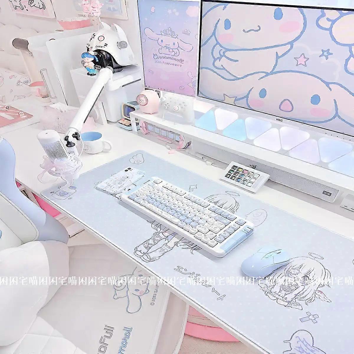 Cartoon Animation Original Secondary Yuan Rubber Mouse Pad Large Gaming Mouse Keyboard Pad Cute Dormitory Office Study Desk Mat