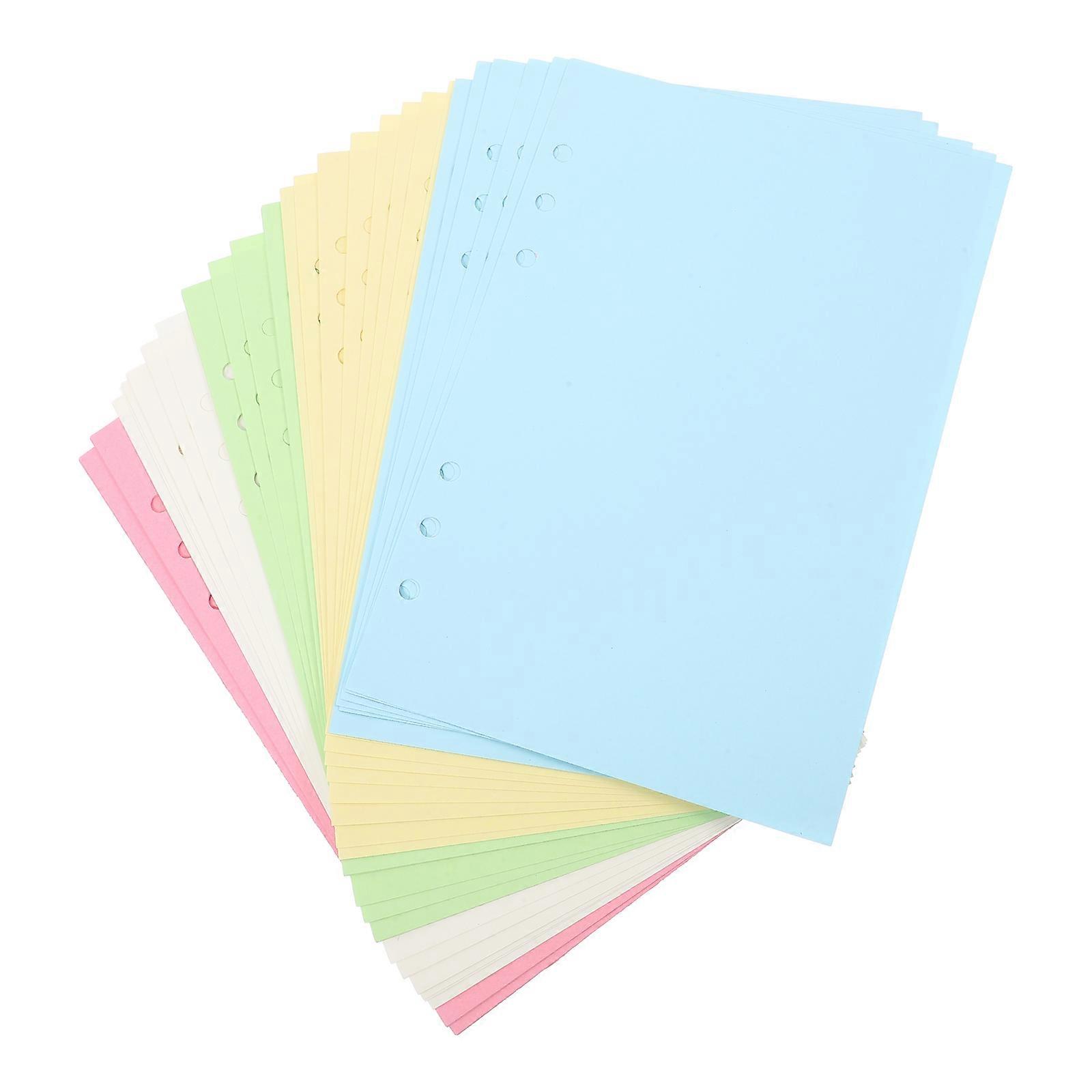 Notebook Refill Paper Binder Paper Inserts for Planning 50 Sheets Multi Color