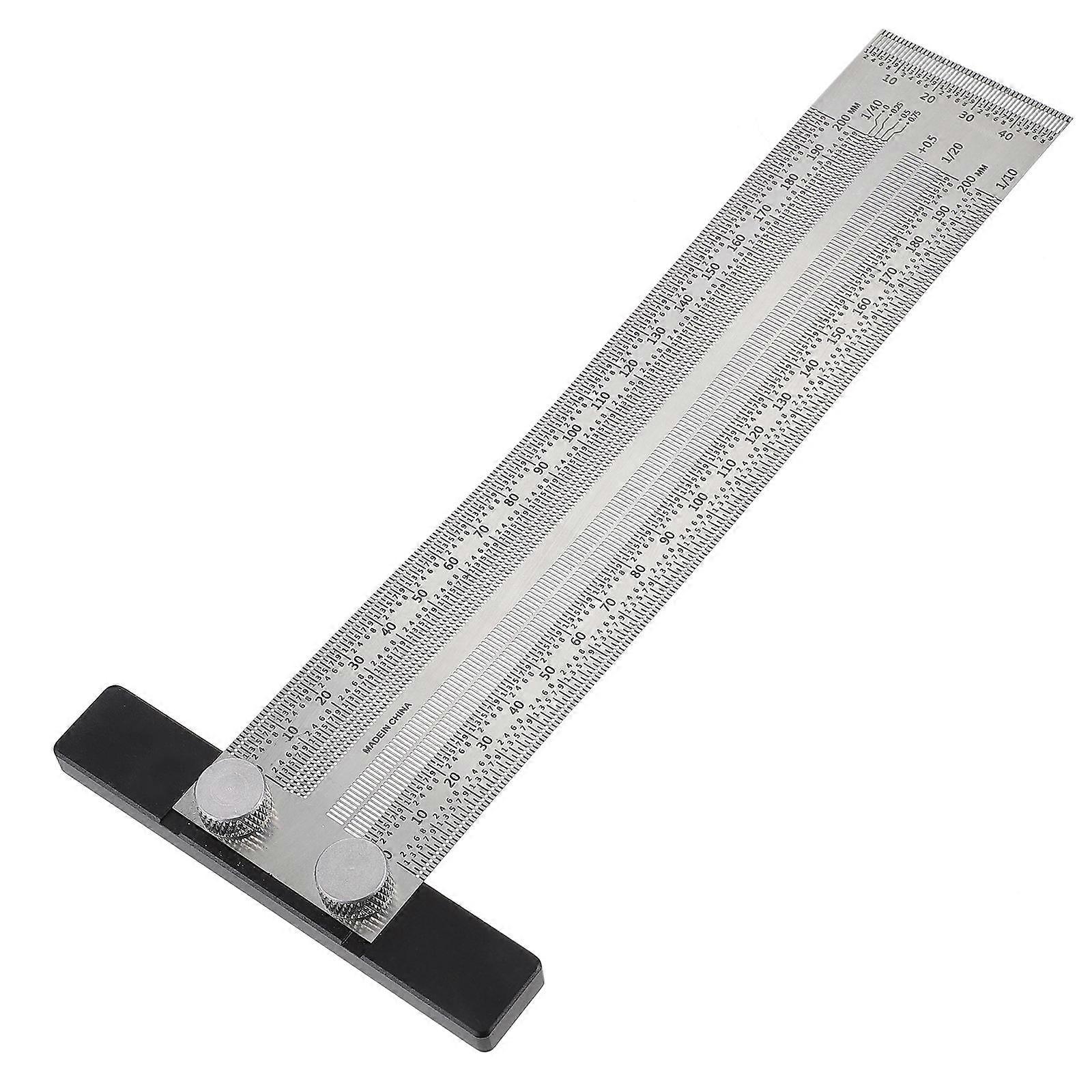 Carpentry Marking Ruler Stainless Steel Measuring 3Pcs