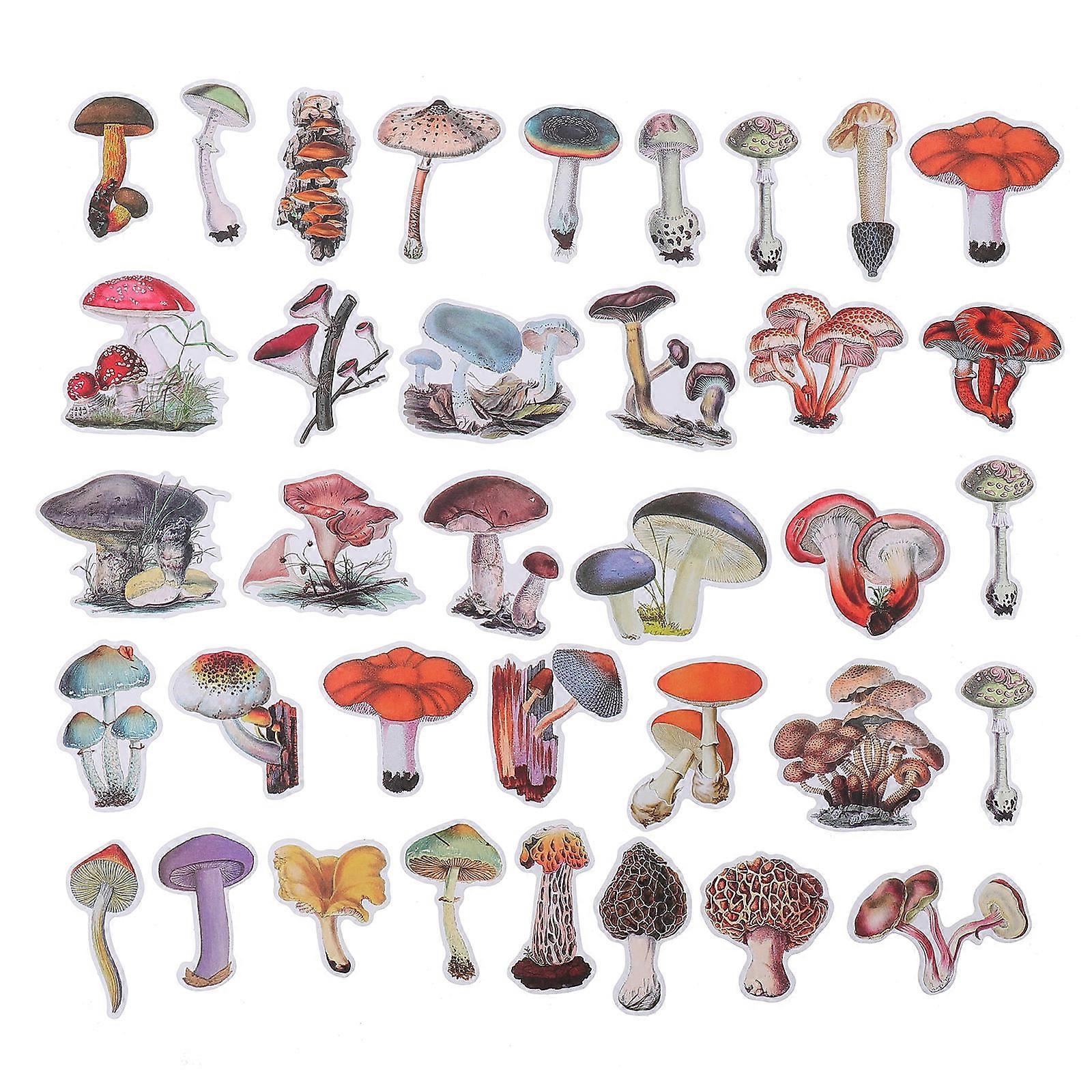 Notebook Mushroom Sticker for Decor 198 Sheets Assorted Color