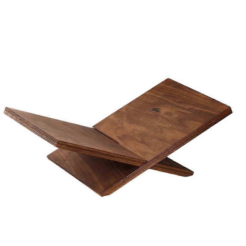Wooden Desktop Book Holder - Crossed Frame Tabletop Bookshelf for Magazines, Cookbooks