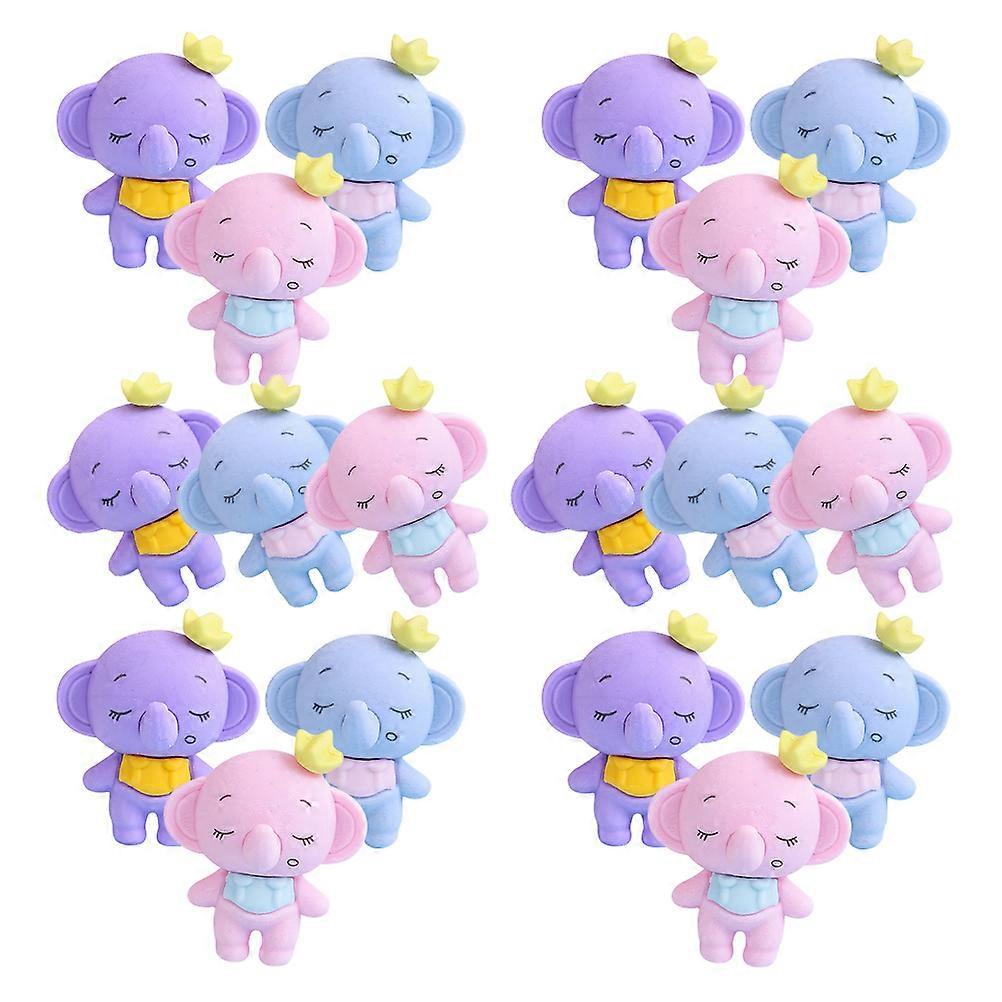 Animal Shape Elephant Erasers for Kids Classroom 36Pcs Bulk Set