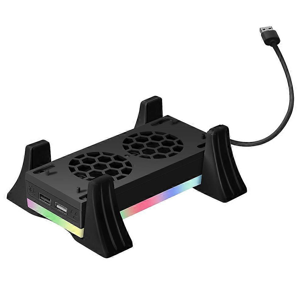 Game Console Holder Cooling Fan 3Gear Adjustment Game Console Holder Cooling System with Color Light for Xbox Series S A