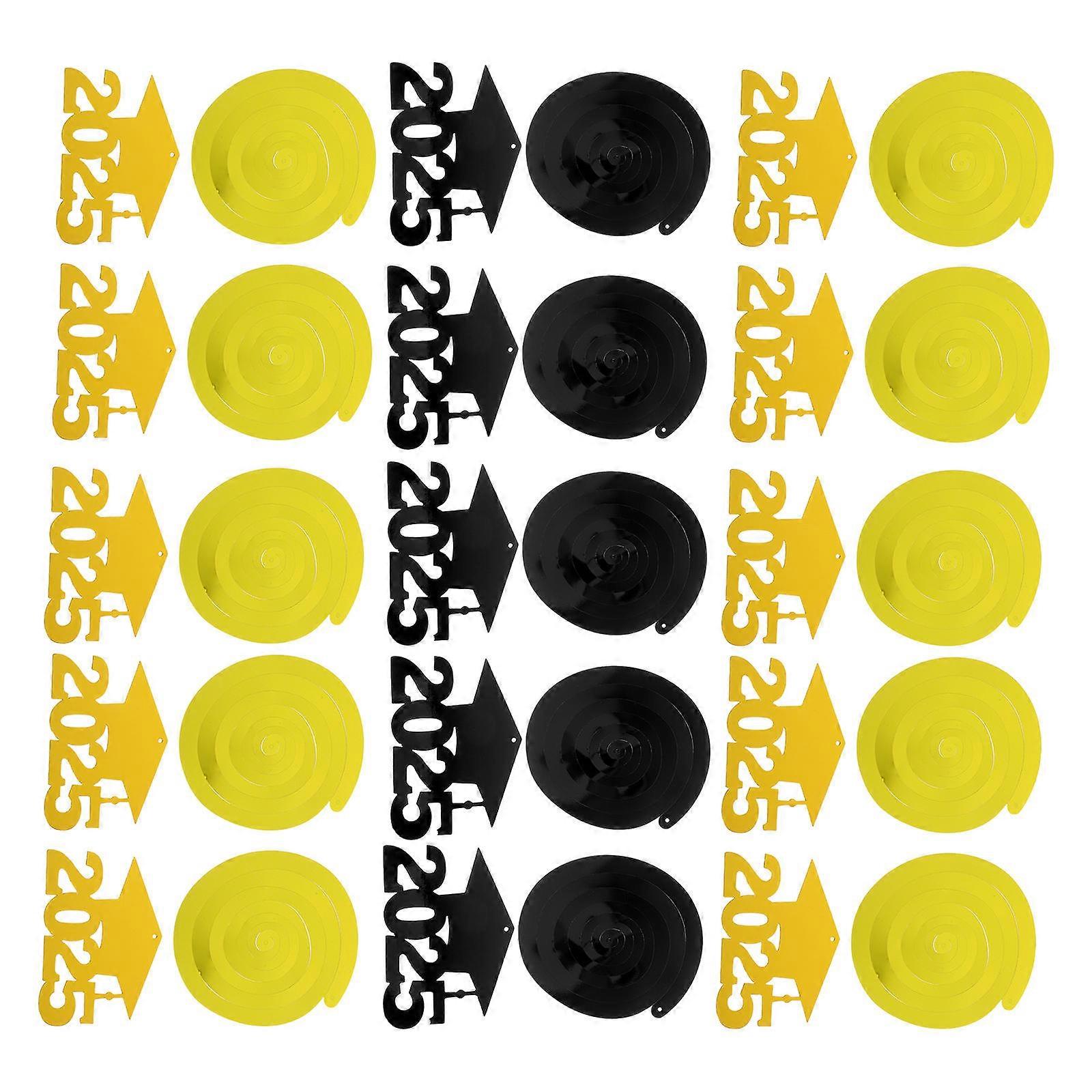 Graduation Cap Hanging Spiral Decorations for Graduation Party 90Pcs Assorted