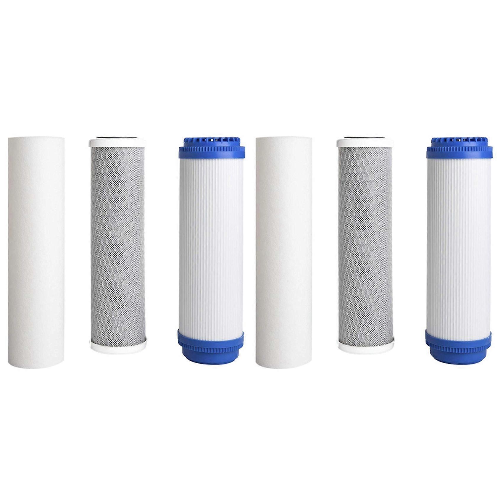 6pcs 10Inch Filter Elements Filtration System Purify Replacement Part Universal for Water Purifier
