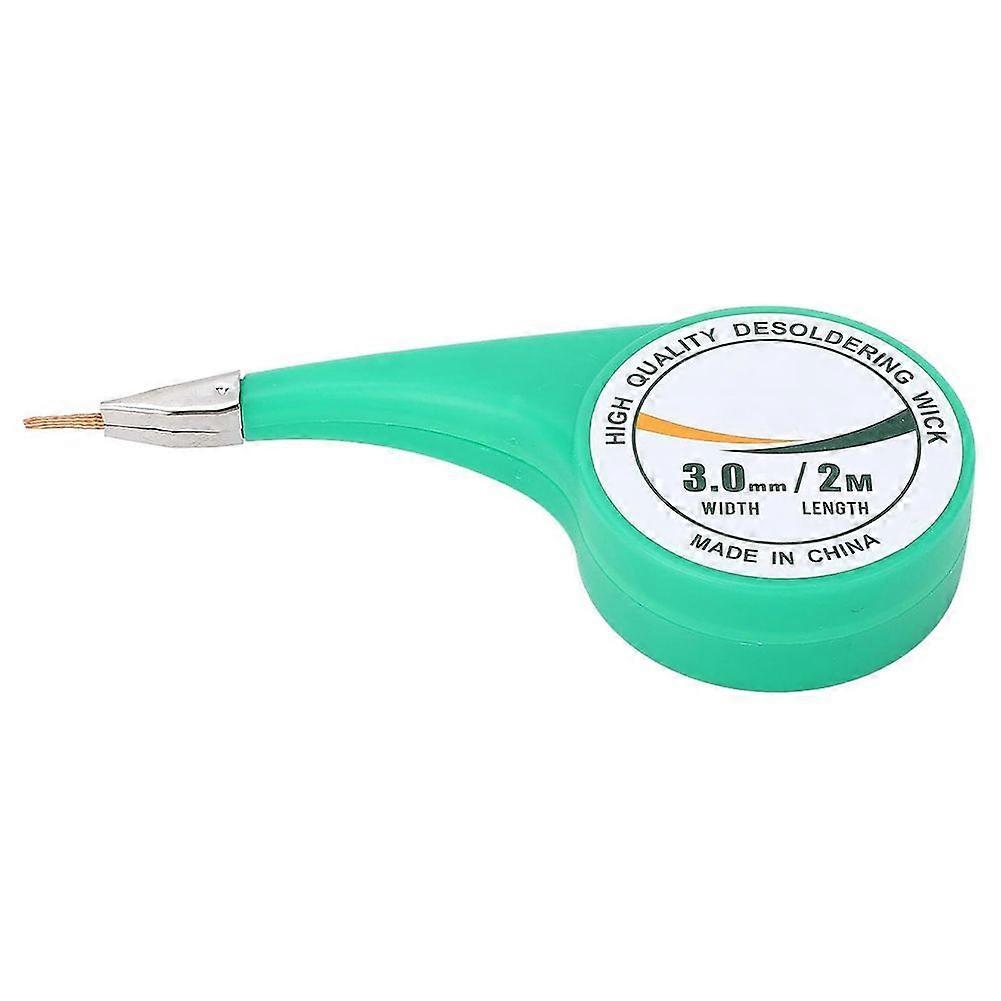 Solder Wick Braid with Flux, Width 3MM, Length 2M, Brass Desoldering Wicks Wire Removal Tool for Workshop, Laboratory
