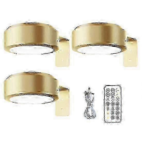 תאורת תמונה אלחוטית לתלייה על הקיר עם שלט רחוק - תאורת אמנות RGB LED ניתנת לעמעום, מופעל על ידי סוללה מתכווננת 13 צבעים לציורים