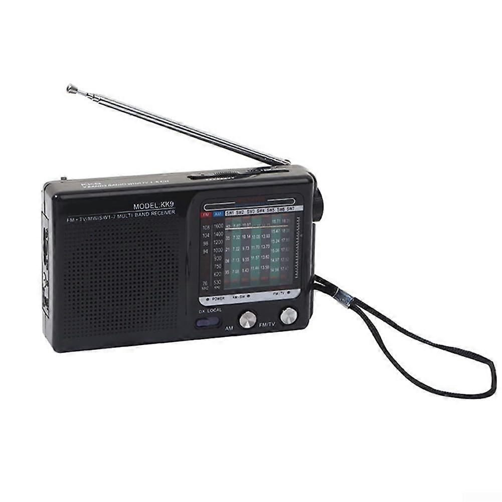 Portable Mini AM/FM Radio With Extended Antenna FullWave Weather Radio Receiver BatteryPowered For Home And Travel