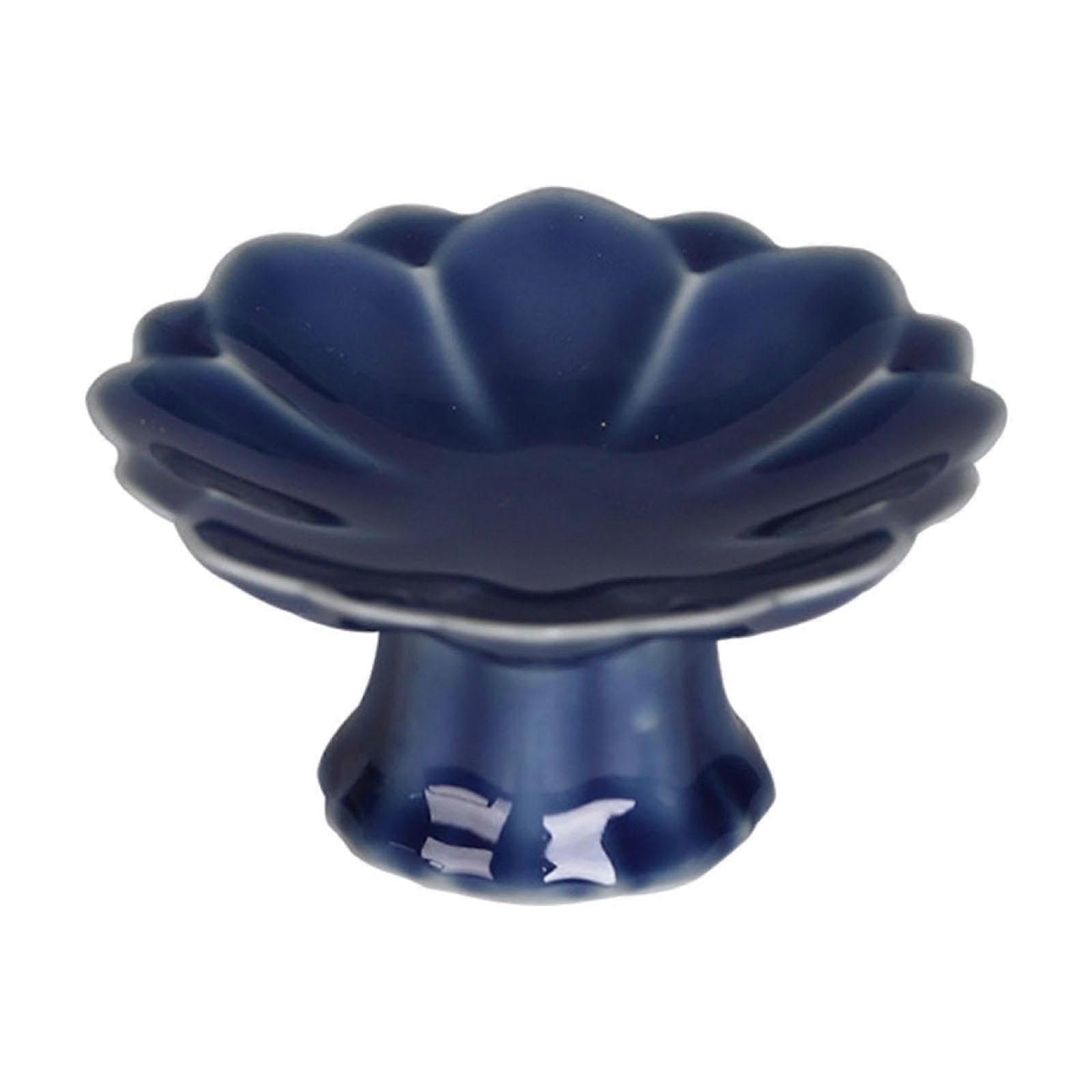 Ceramic Footed Bowl with Elegant Petal Design for Fruit, Salads, Desserts and Party Display