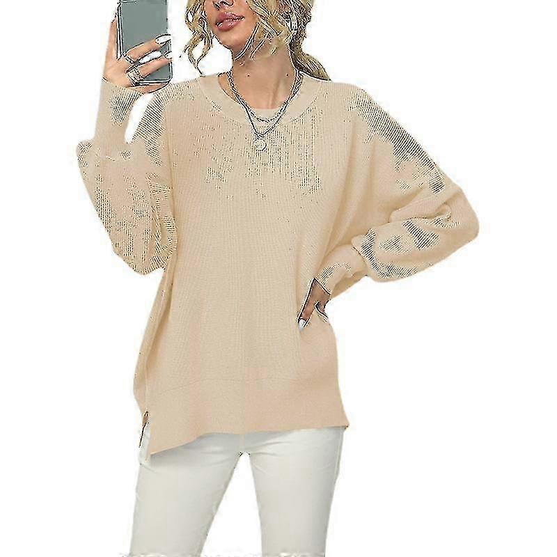 Women's Oversized Batwing Sleeve Knit Pullover Sweater Tops