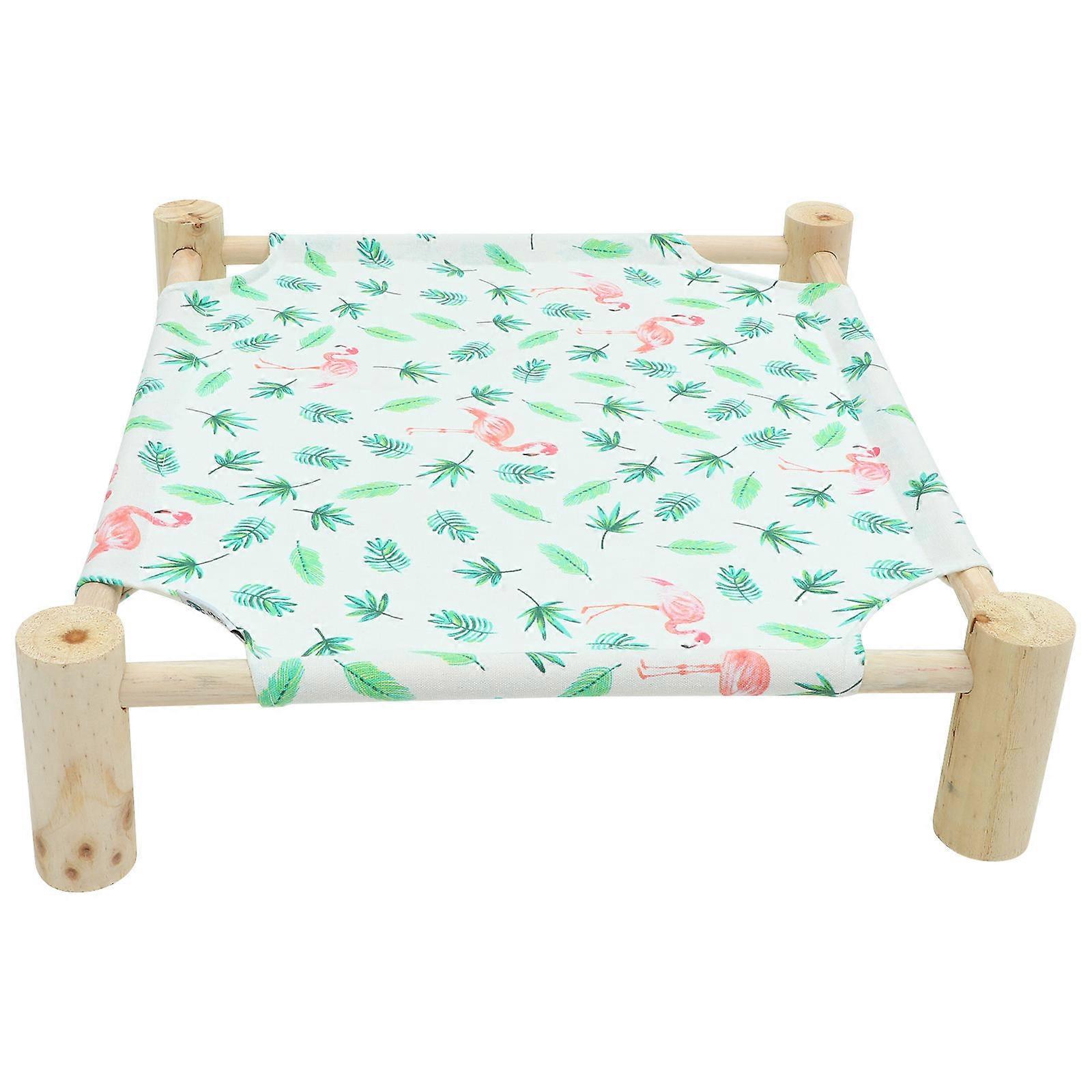 Cat Table Hammock Wood Cat Bed Summer Use 56x48cm Fine Workmanship 1Set