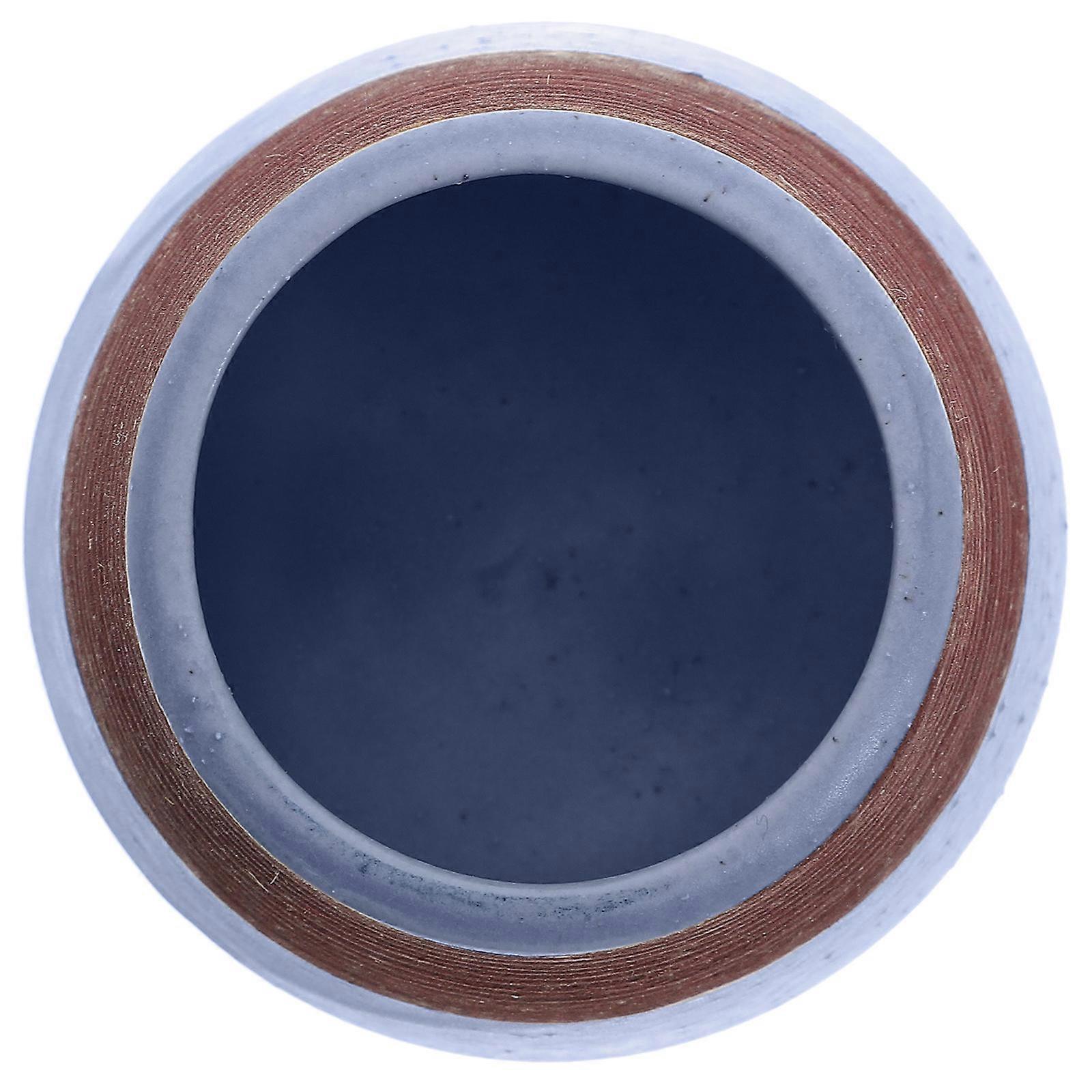 Ceramic Blue Match Holder for Storage Compact Matchstick Jar