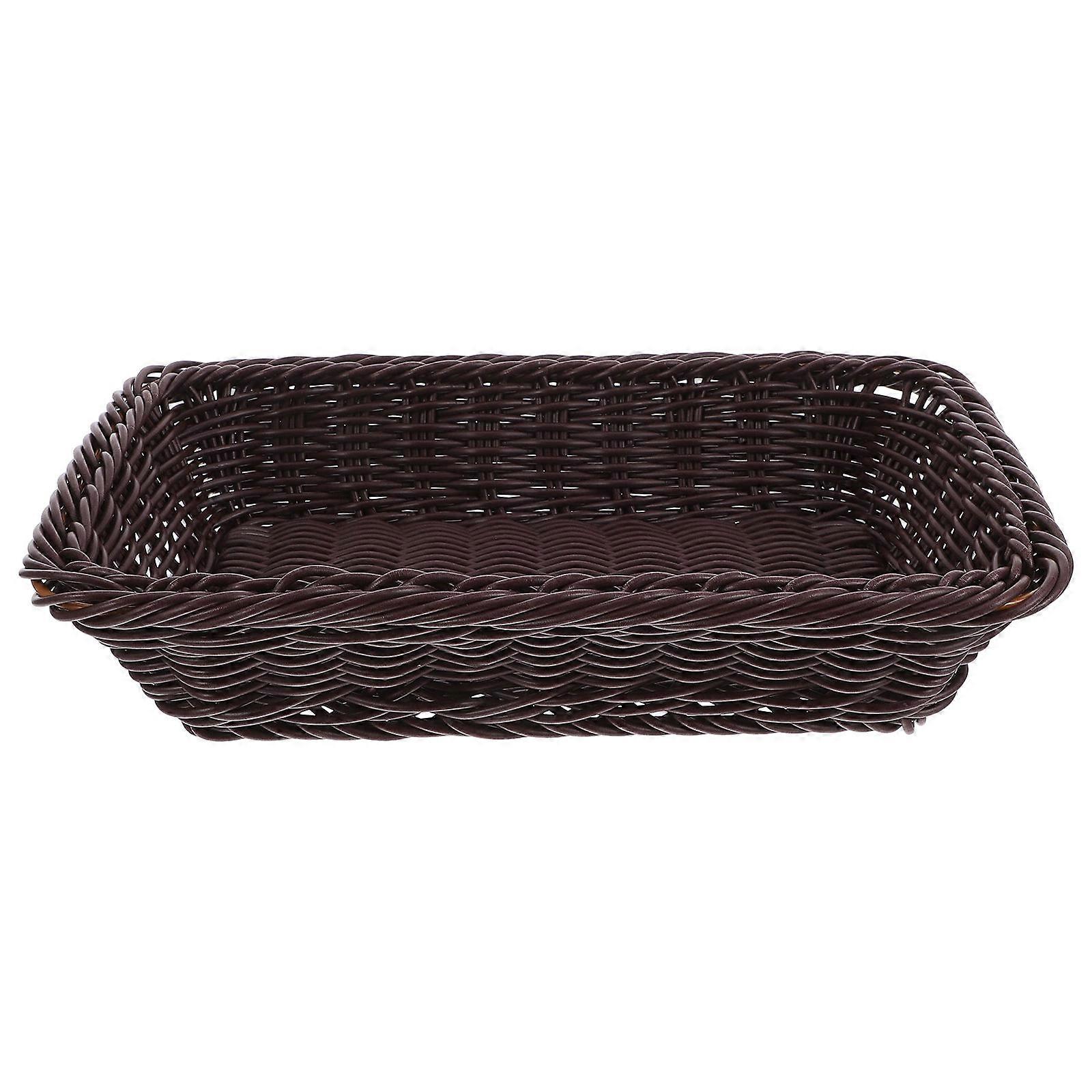 Woven Bread Basket for Storage Durable PVC Material