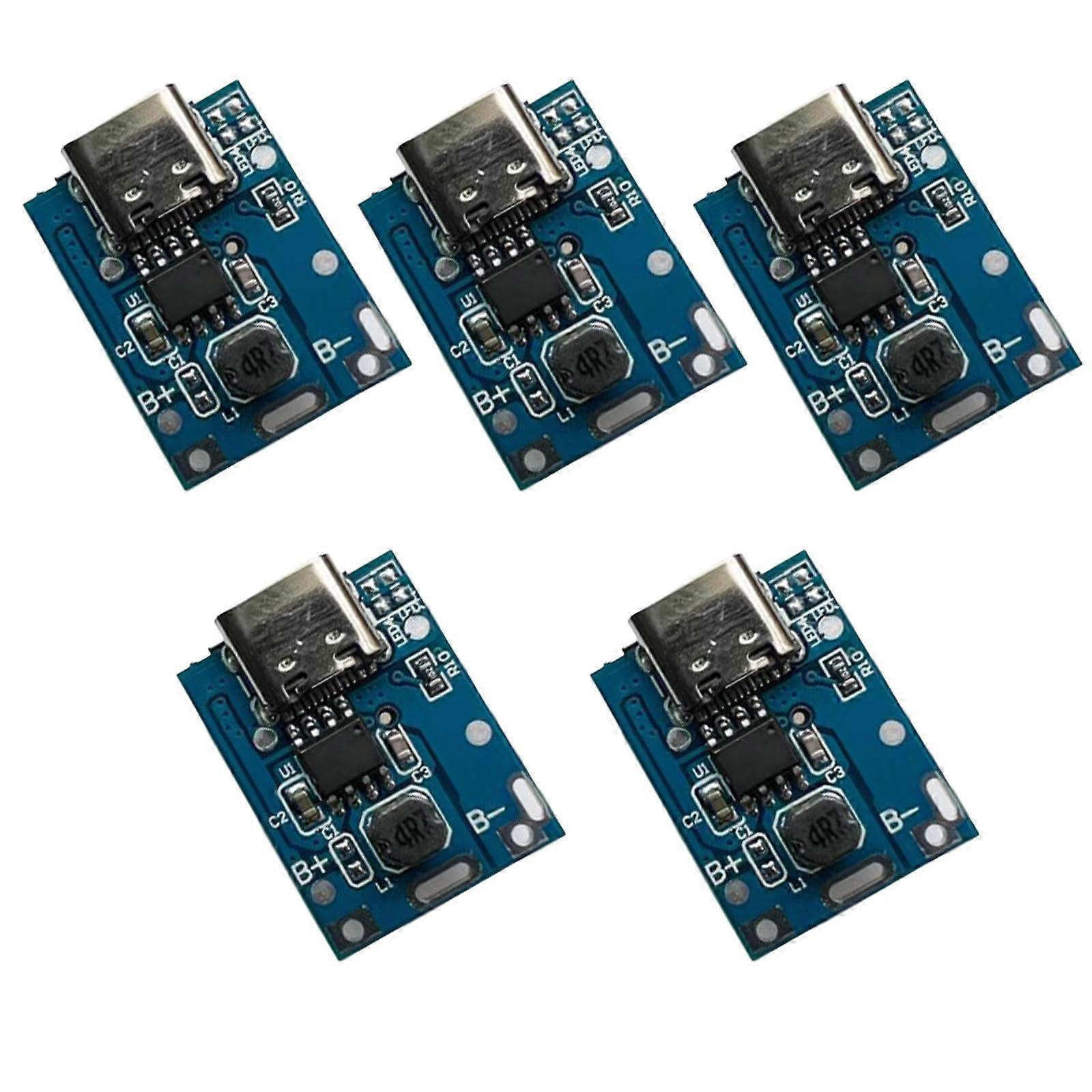 5Pcs USB C Charging Board 5V Boost Converter Module with LED Display Fast Charging Output
