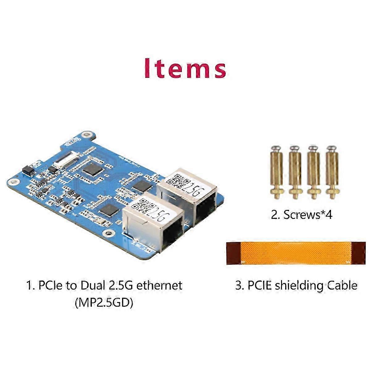 Scheda Di Espansione ZDE ZP595 PCIe A Doppia Porta Ethernet 2.5G Per Raspberry Pi 5 – Per Router, Gateway E Firewall (Senza Driver Su Raspberry Pi OS)