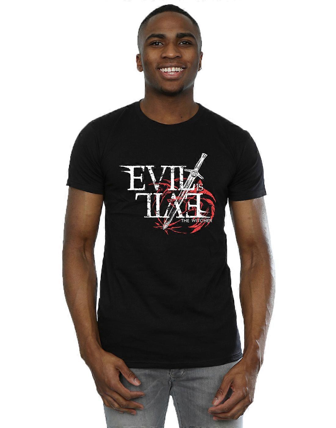 Netflix Erkek The Witcher Evil Is Evil Tişörtü