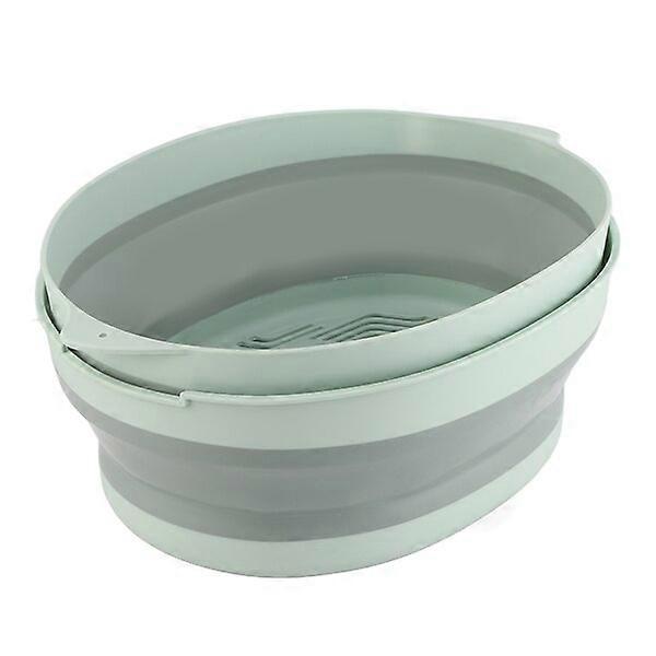 Double-layer Drainage Basket, Plastic Material, Portable and Easy to Clean, Kitchen Tableware Storage Basket